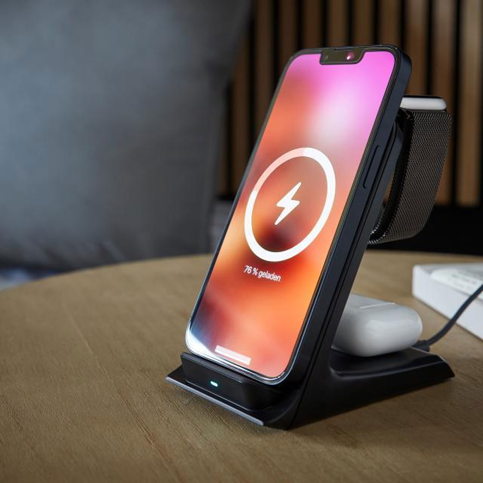 Intenso Kabelloses Schnellladegerät 3in1 Wireless Charger BS13, Schwarz