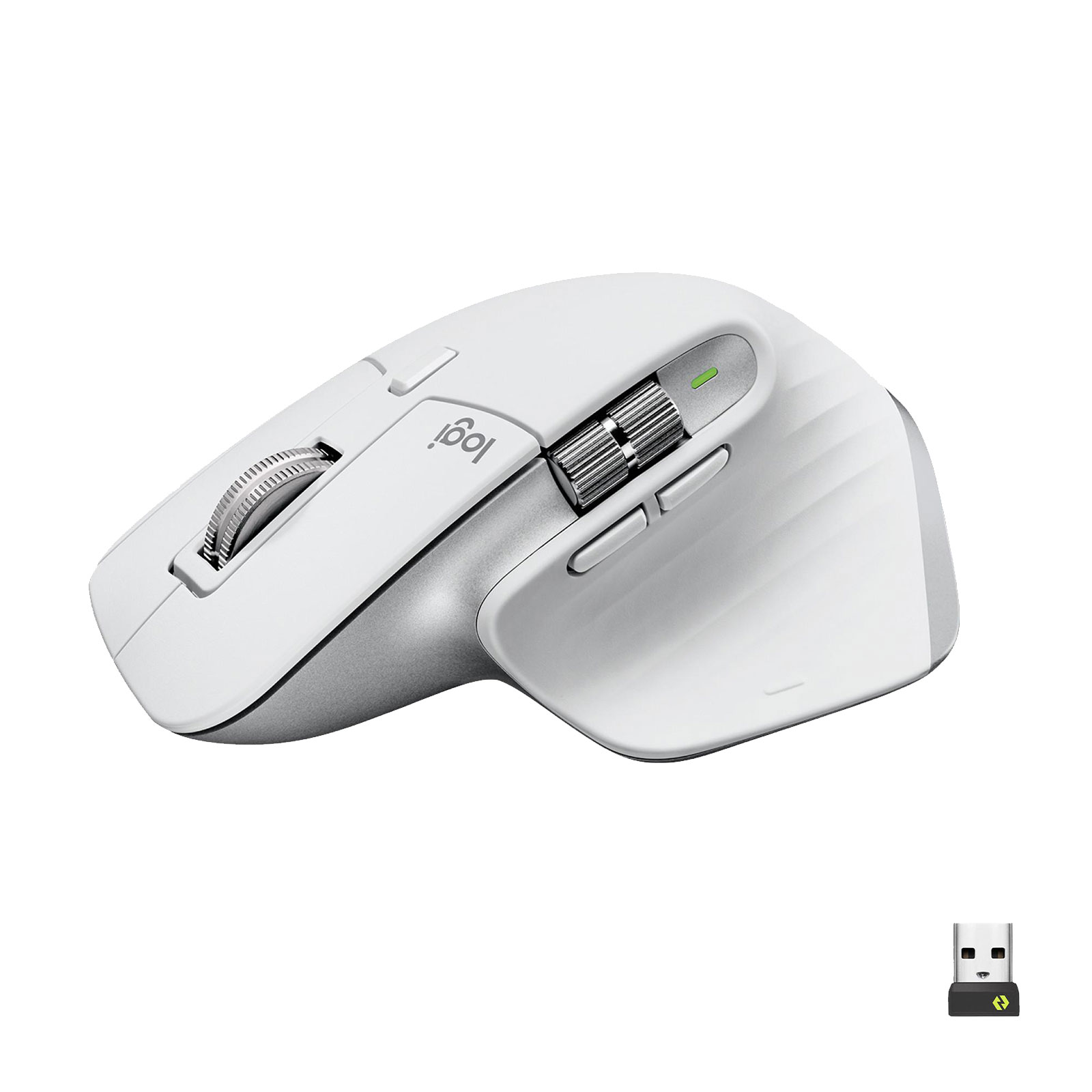 Logitech MX Master 3S kabellose Maus rechts RF weiß