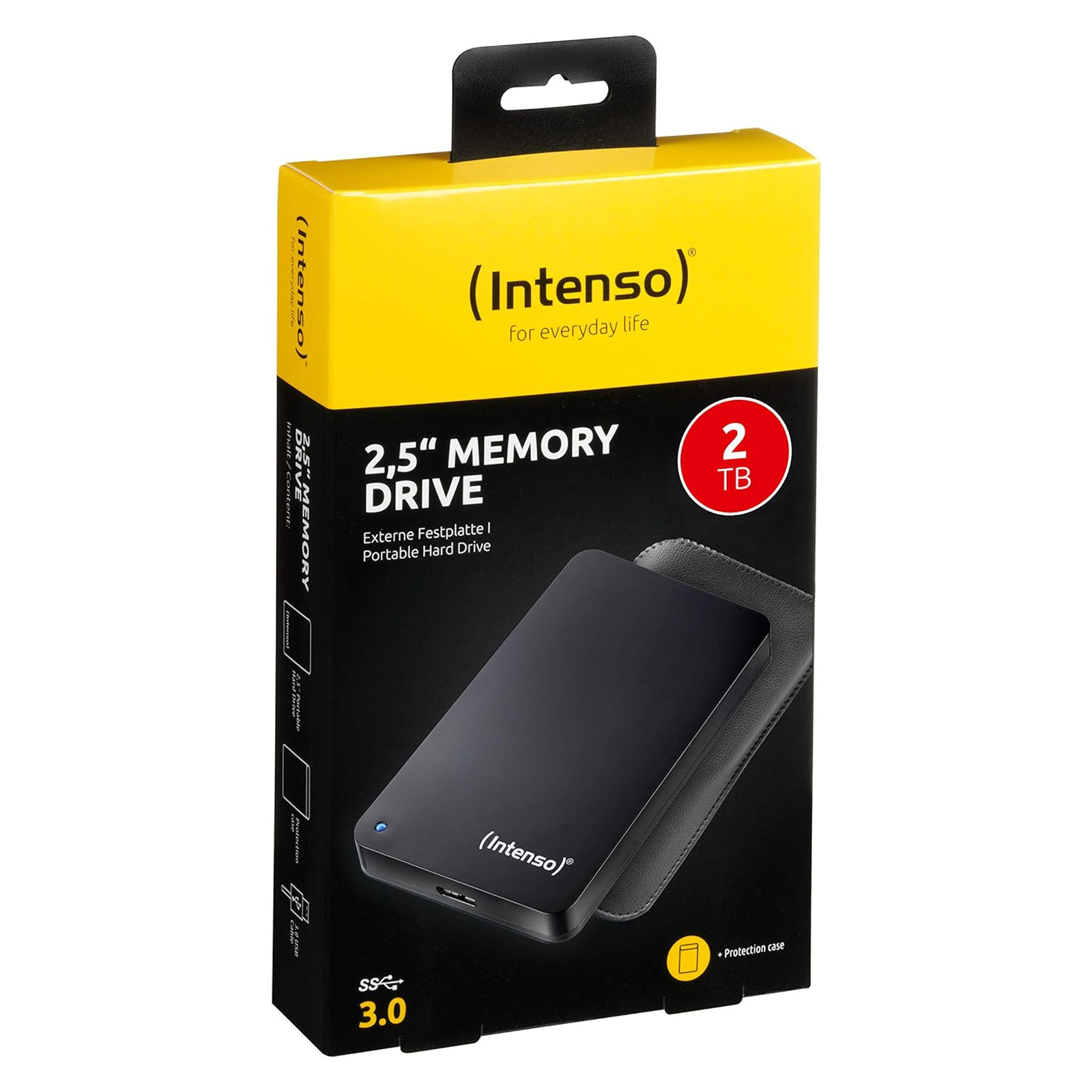 INTENSO Memory Drive 2,5" USB3.0 2TB Schwarz inkl. Tasche