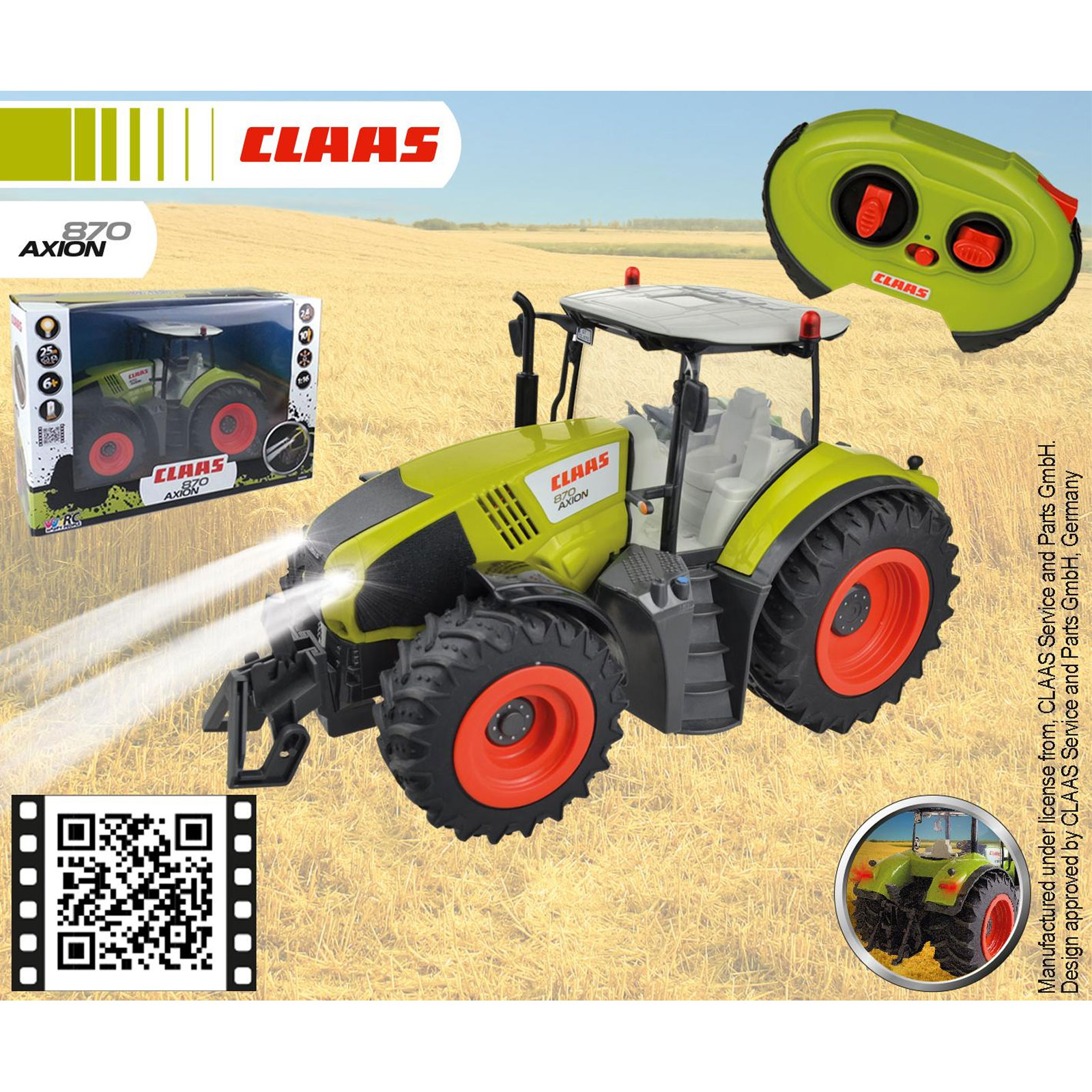 Happy People RC Claas Axion 870 Ferngesteuerter Traktor mit Licht