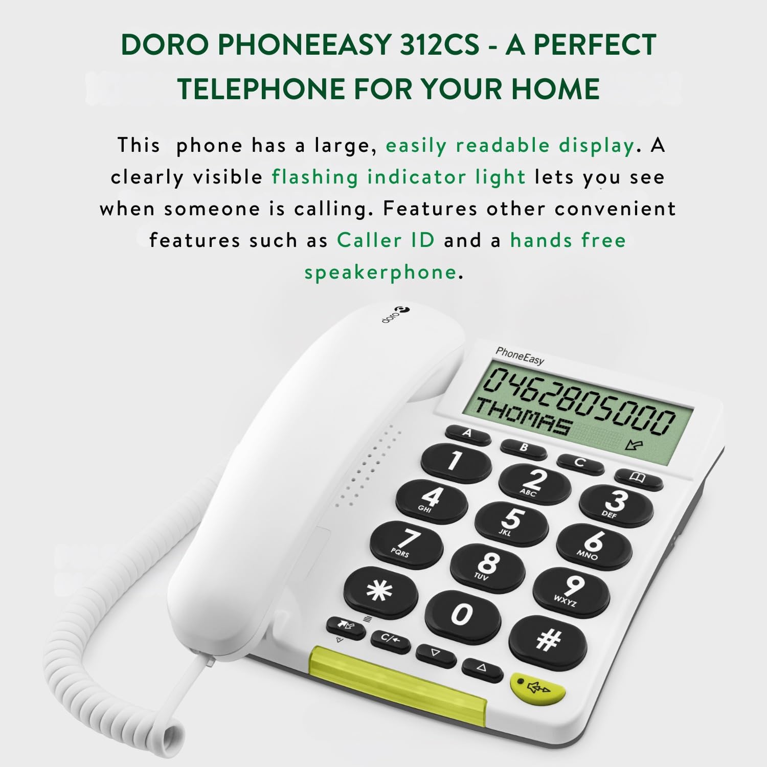 DORO - Doro PhoneEasy 312cs - Schnurgebundenes Festnetztelefon