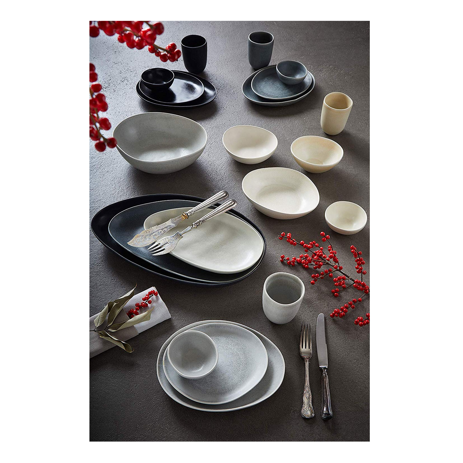 CreaTable 22609 Serie PIETRA Geschirrset Kombiservice 16 teilig CreaTable 22609 Serie PIETRA Geschirrset Kombiservice 16 teilig