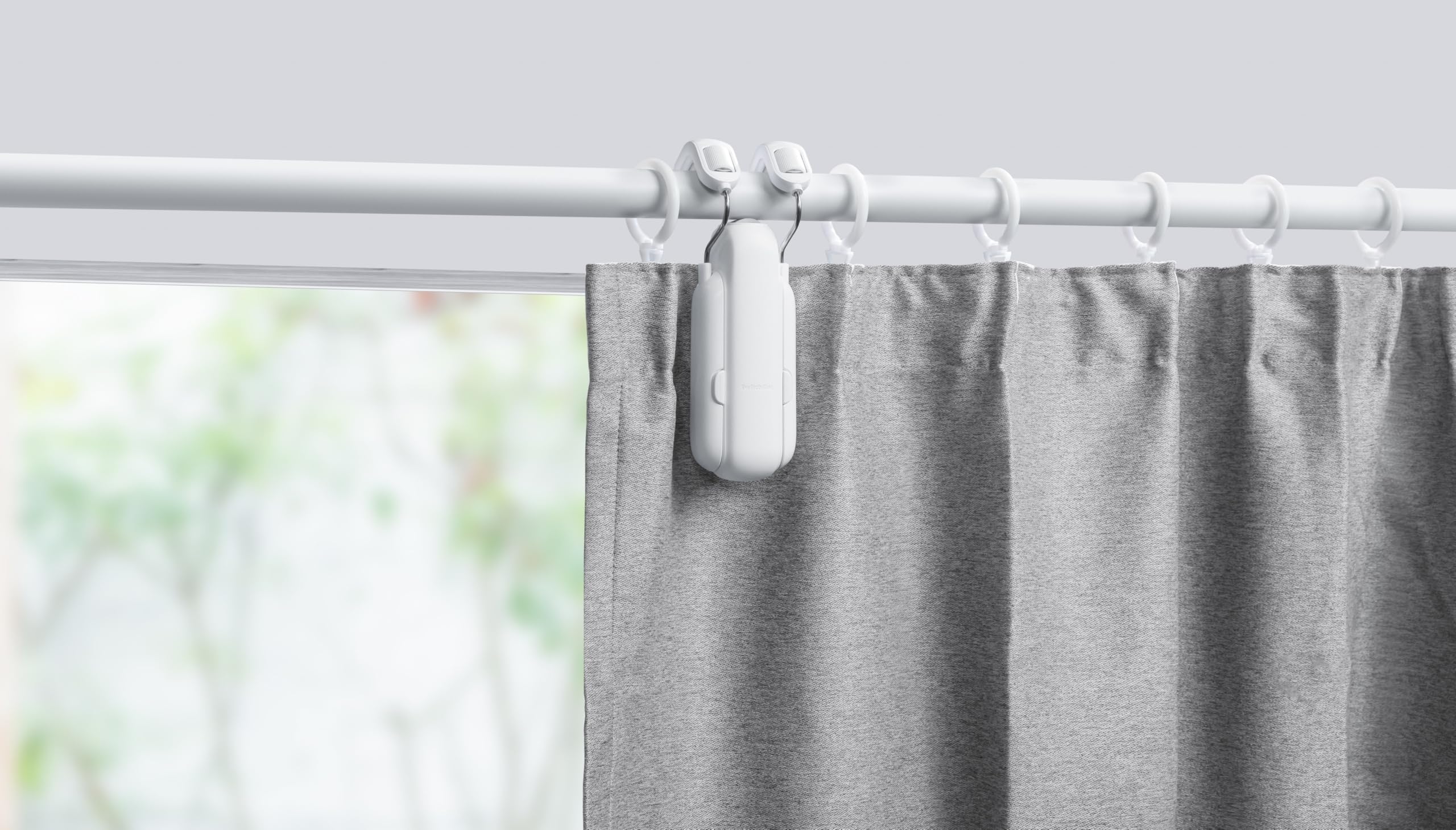 SwitchBot Smart Curtain 3 Rod, Automatischer Vorhangöffner weiß