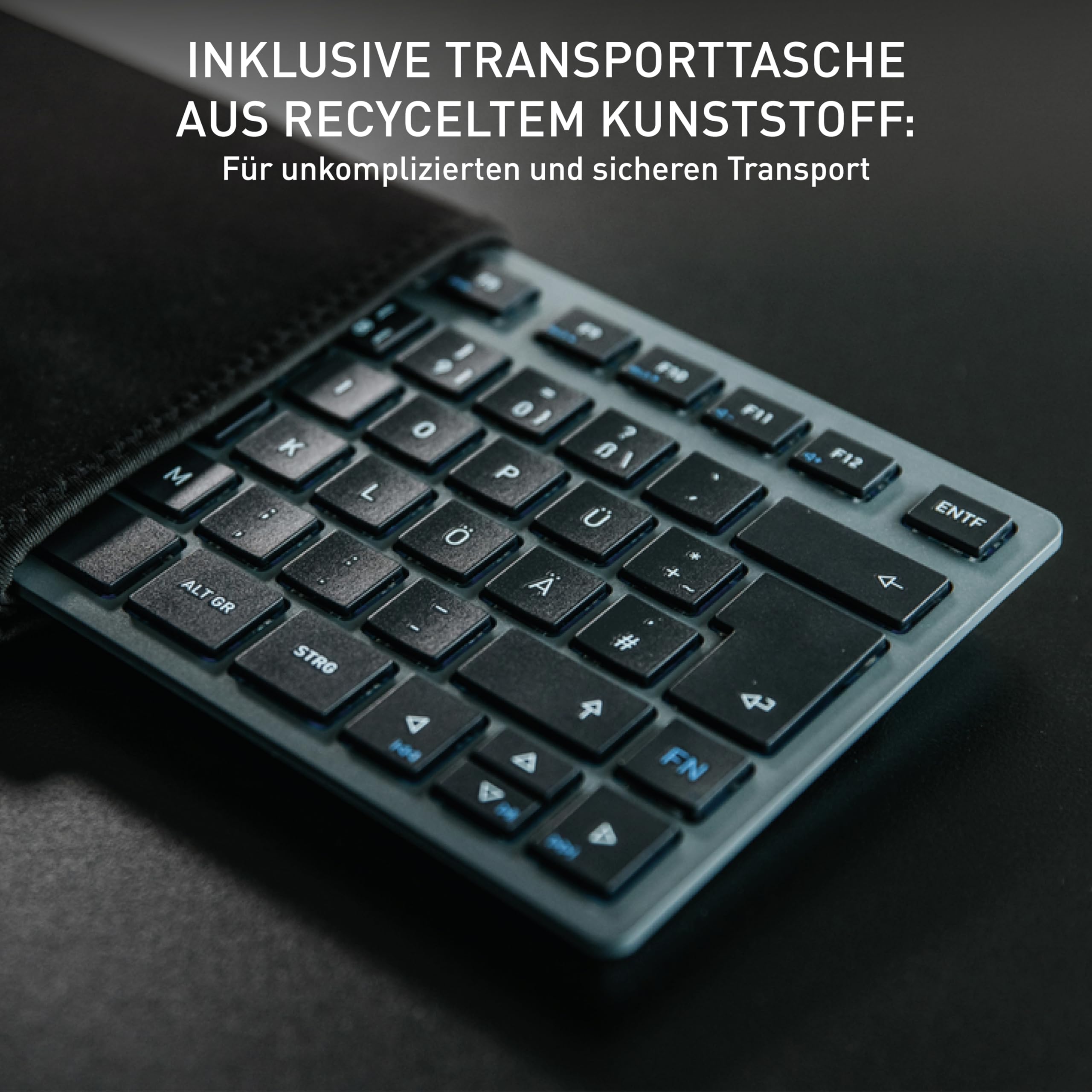 CHERRY KW 7100 MINI BT, Kompakte Multi-Device-Tastatur mit 3 Bluetooth®-Kanälen