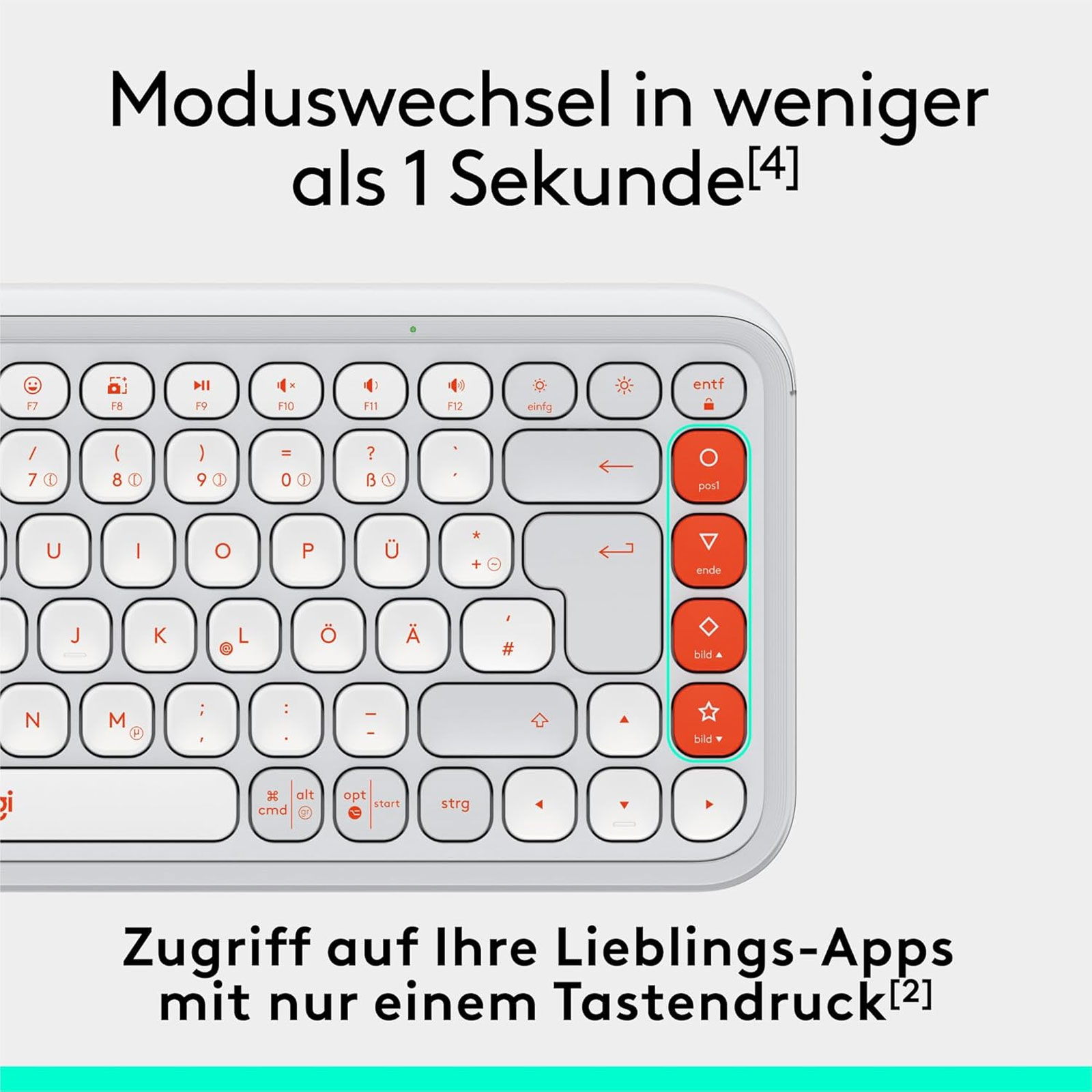 Logitech POP ICON KEYS kabellose Bluetooth-Tastatur