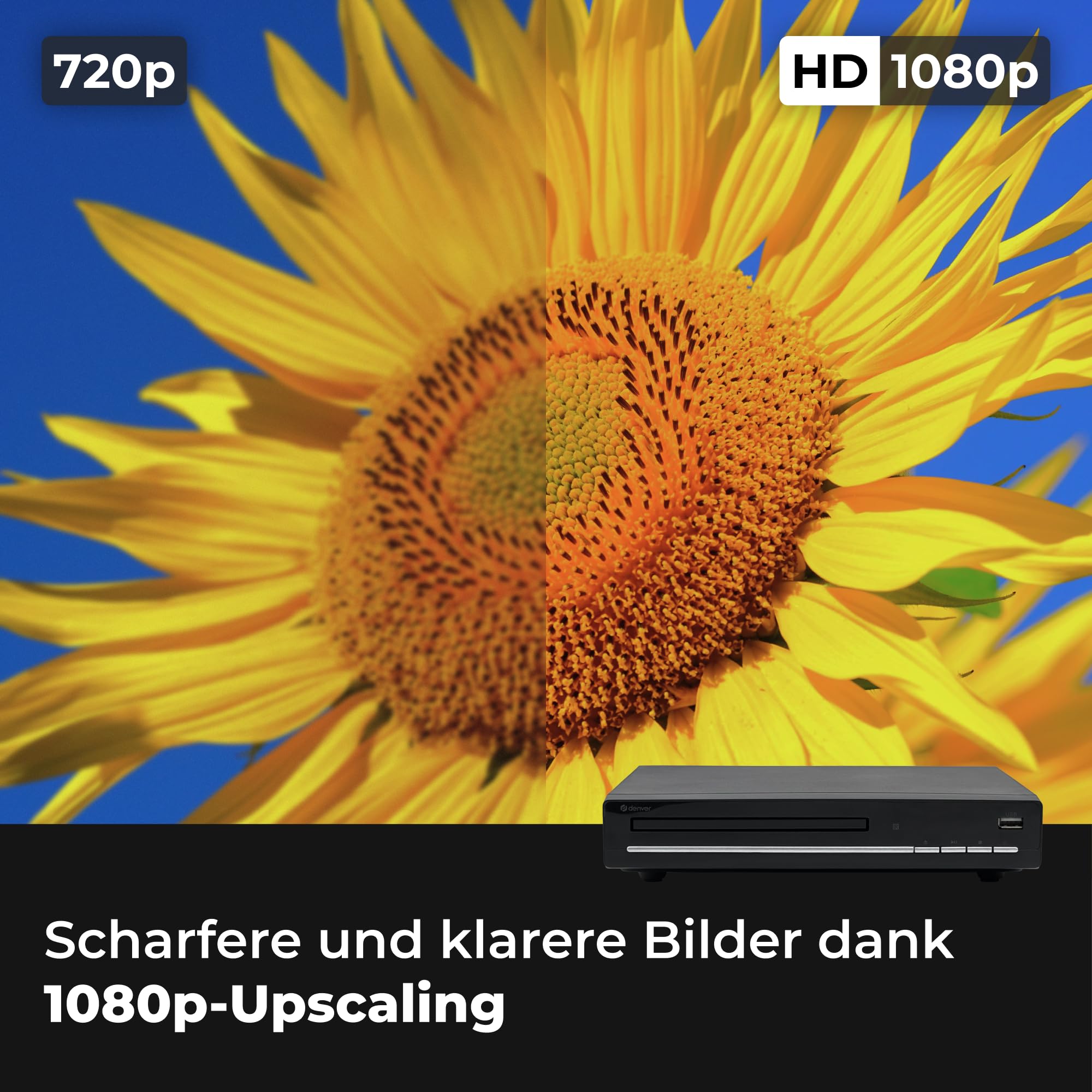 Denver DVH-7787MK3 DVD-Player mit HDMI, USB, Scart