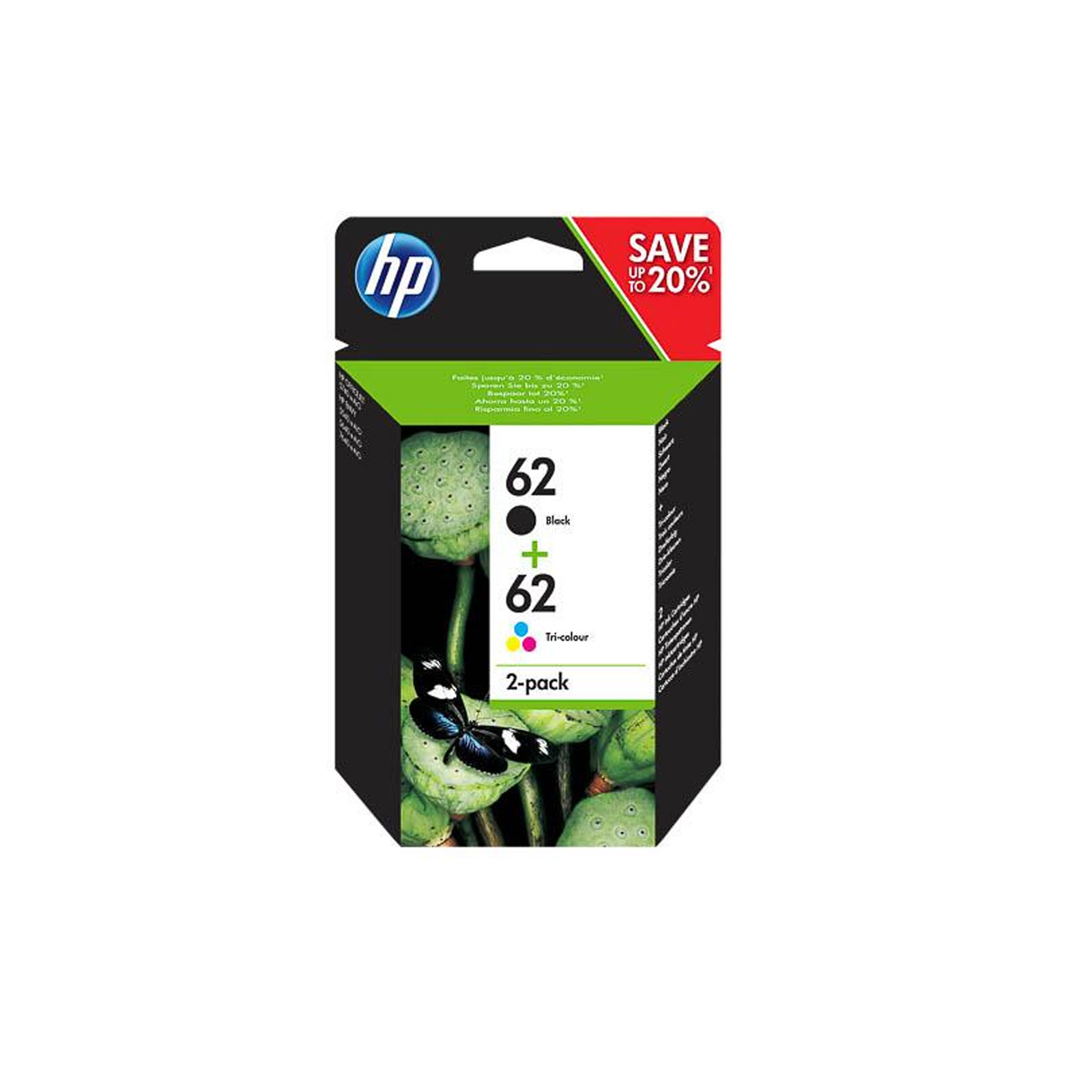 HP 62 Combo black/color 2-Pack Druckerpatrone