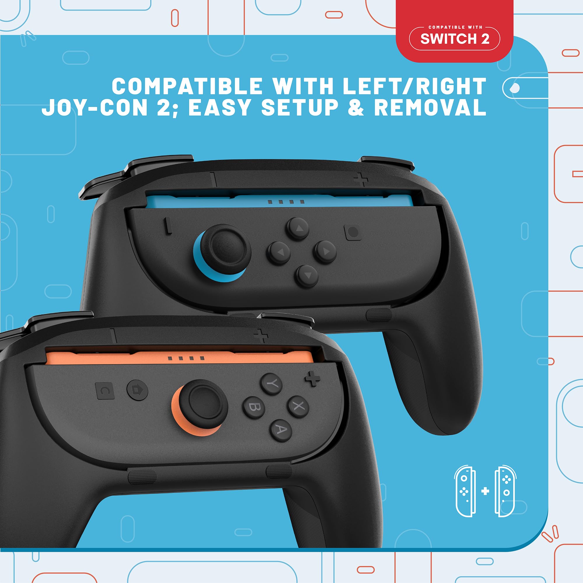 STEALTH Joy-Con-Griffe kompatibel mit Switch 2, Doppelpack