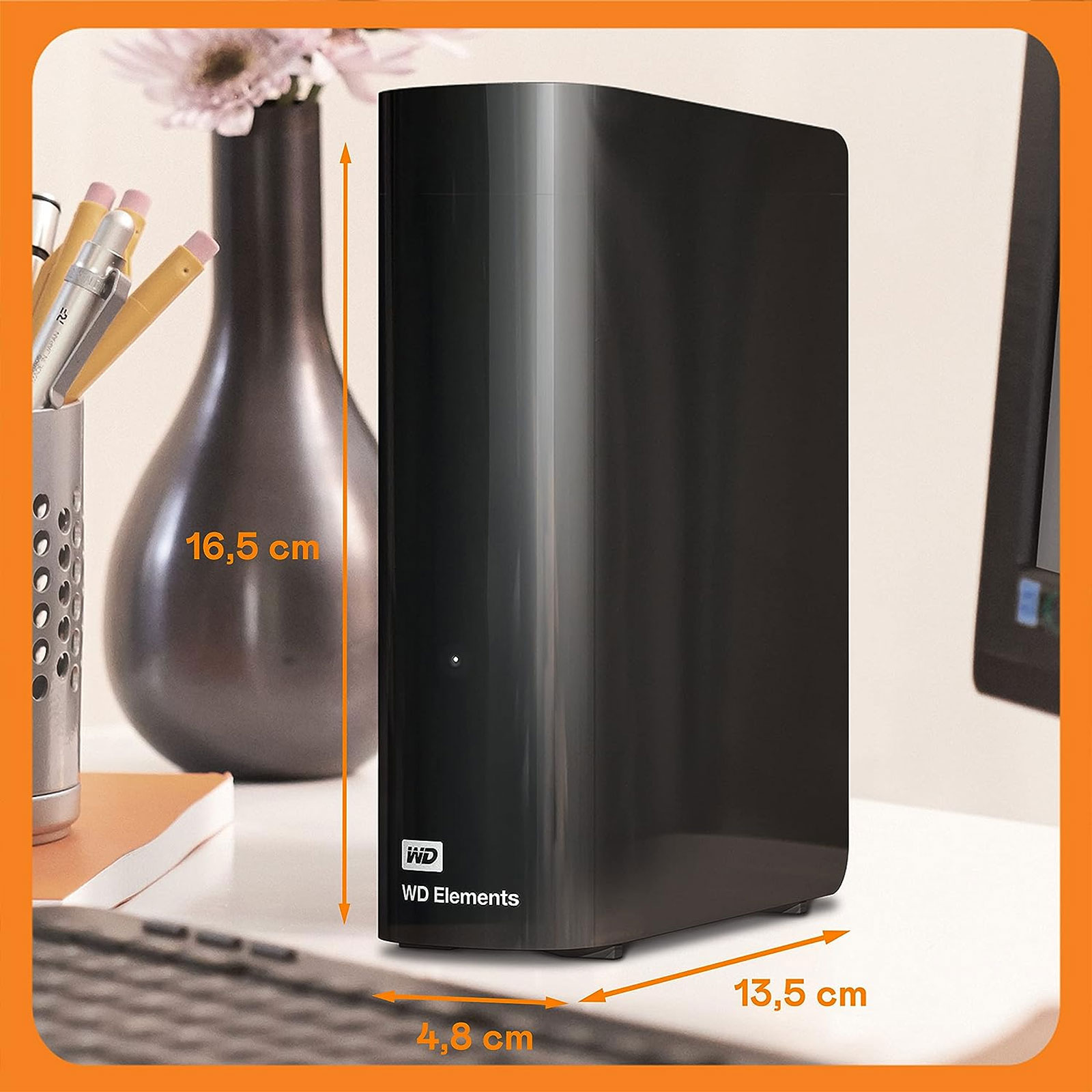 WD (Western Digital) Elements Desktop 8 TB schwarz Externe HDD-Festplatte