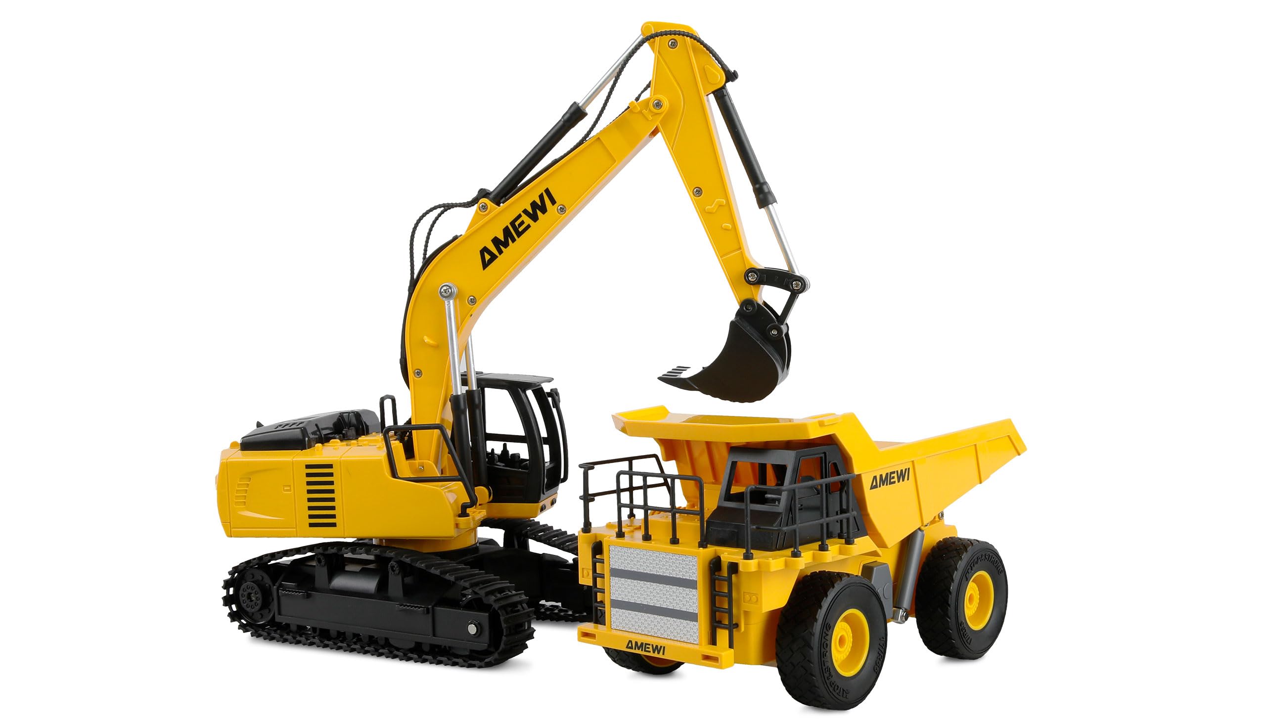 Amewi 2-in-1 Set Kipper & Kettenbagger 9-Kanal 1:24 RTR