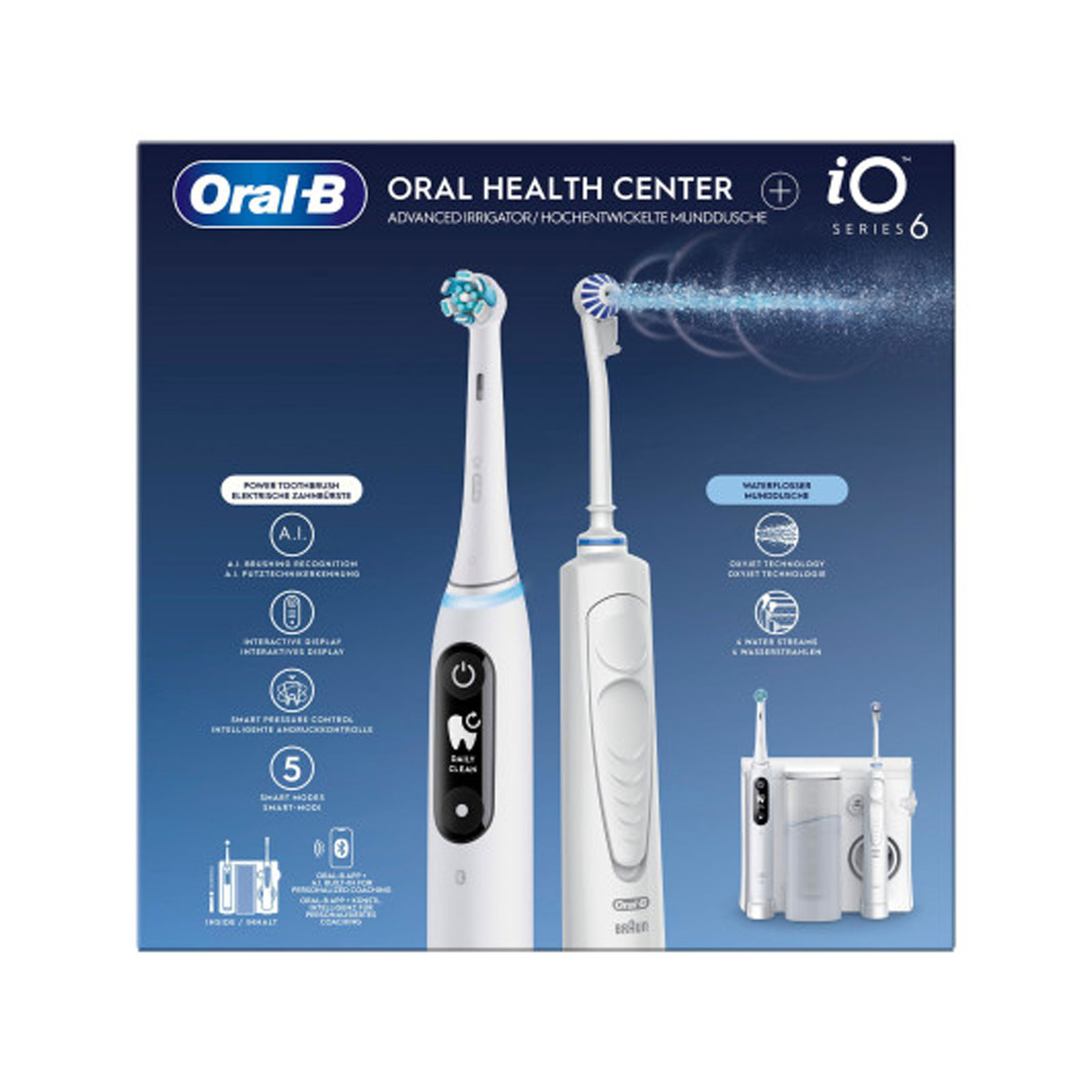 Oral-B Zahnpflegesystem Oral Health Center Oxyjet + iO6