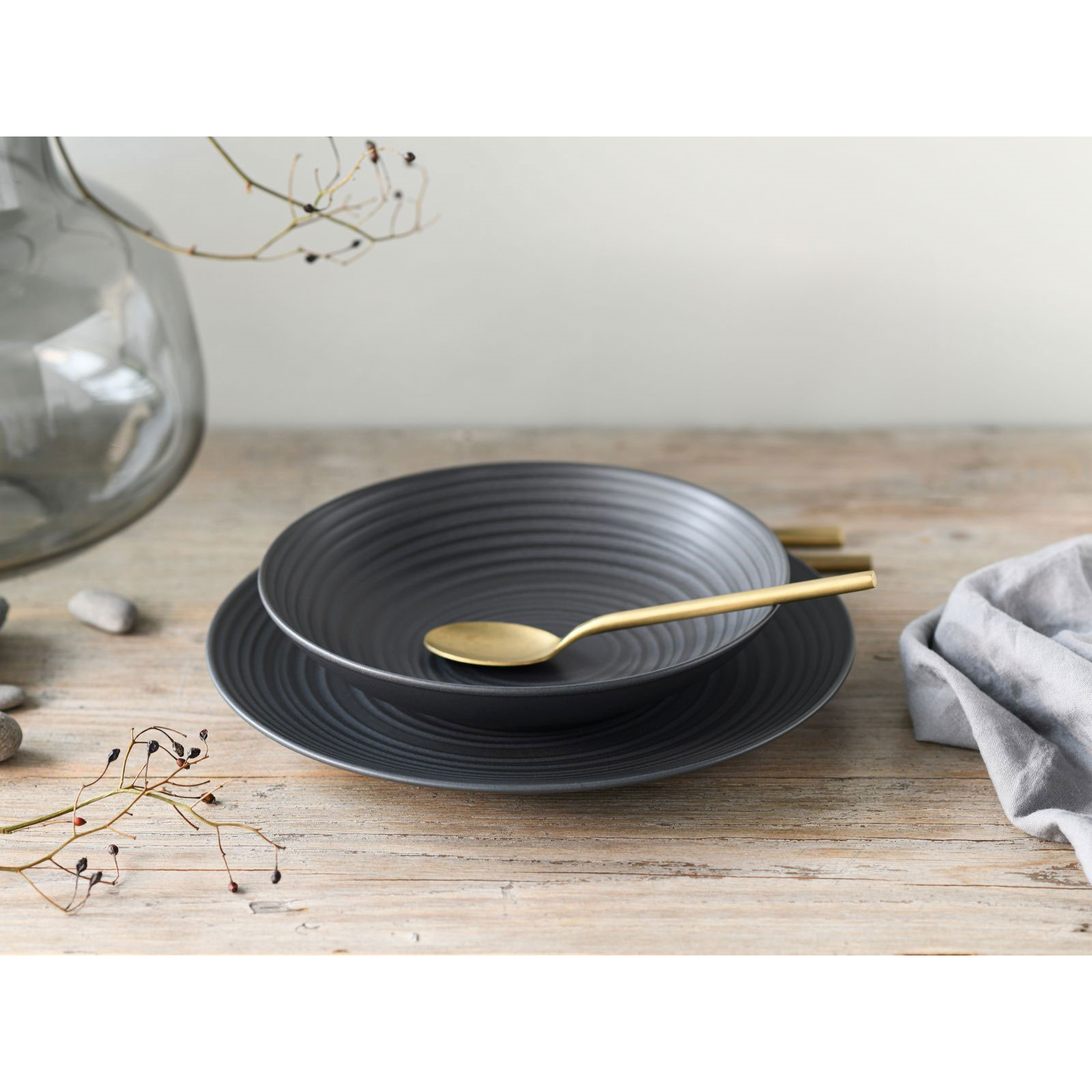 CreaTable 23205 Tafelservice Elements Collection Lava Stone CreaTable 23205 Tafelservice Elements Collection Lava Stone