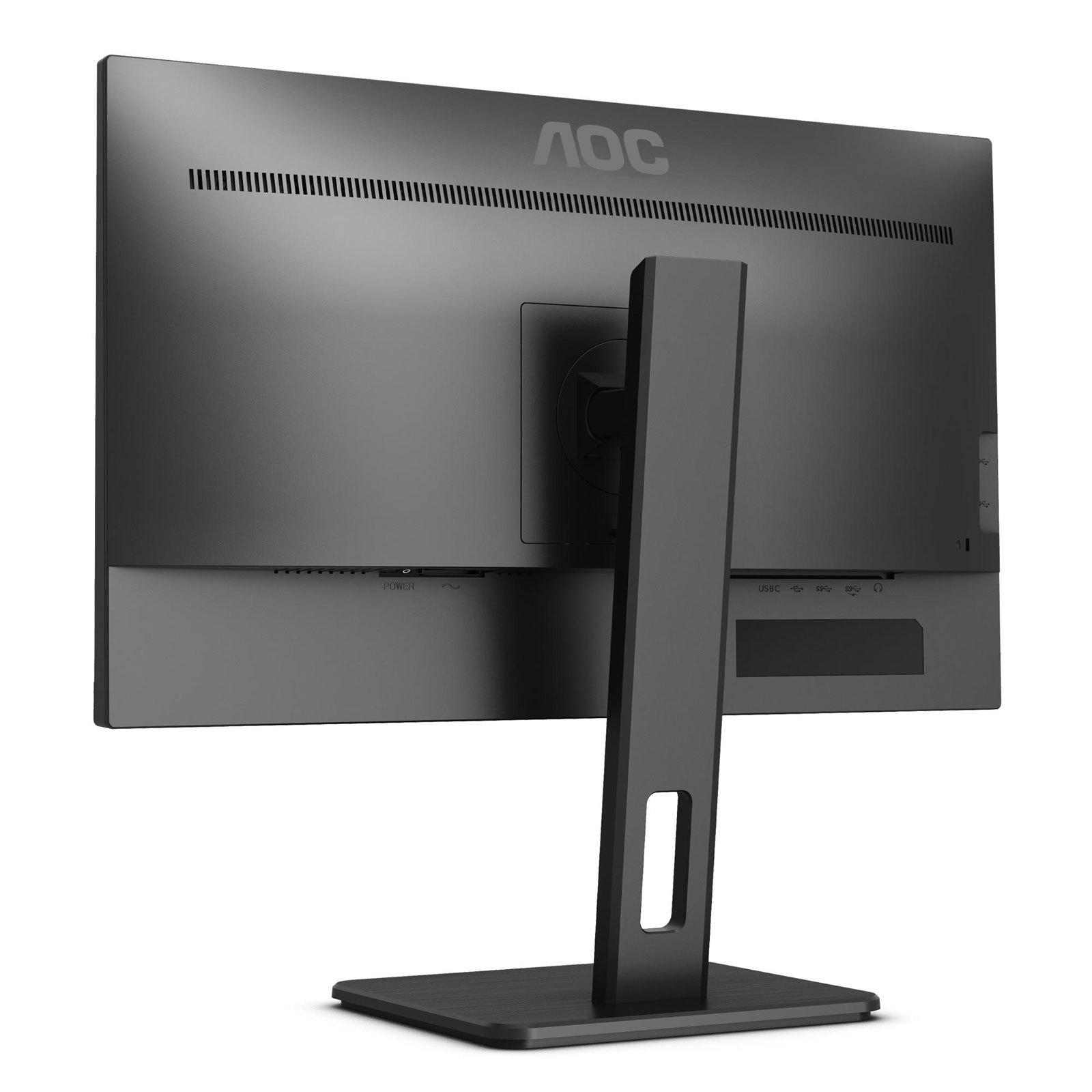 AOC Monitor P2 24P2Q, Schwarz, 23,8 Zoll, Full HD, IPS, 75 Hz, 4 ms (USB, HDMI, DisplayPort, VGA, DVI, höhenverstellbar, neigbar, schwenkbar, Pivot, AdaptiveSync)