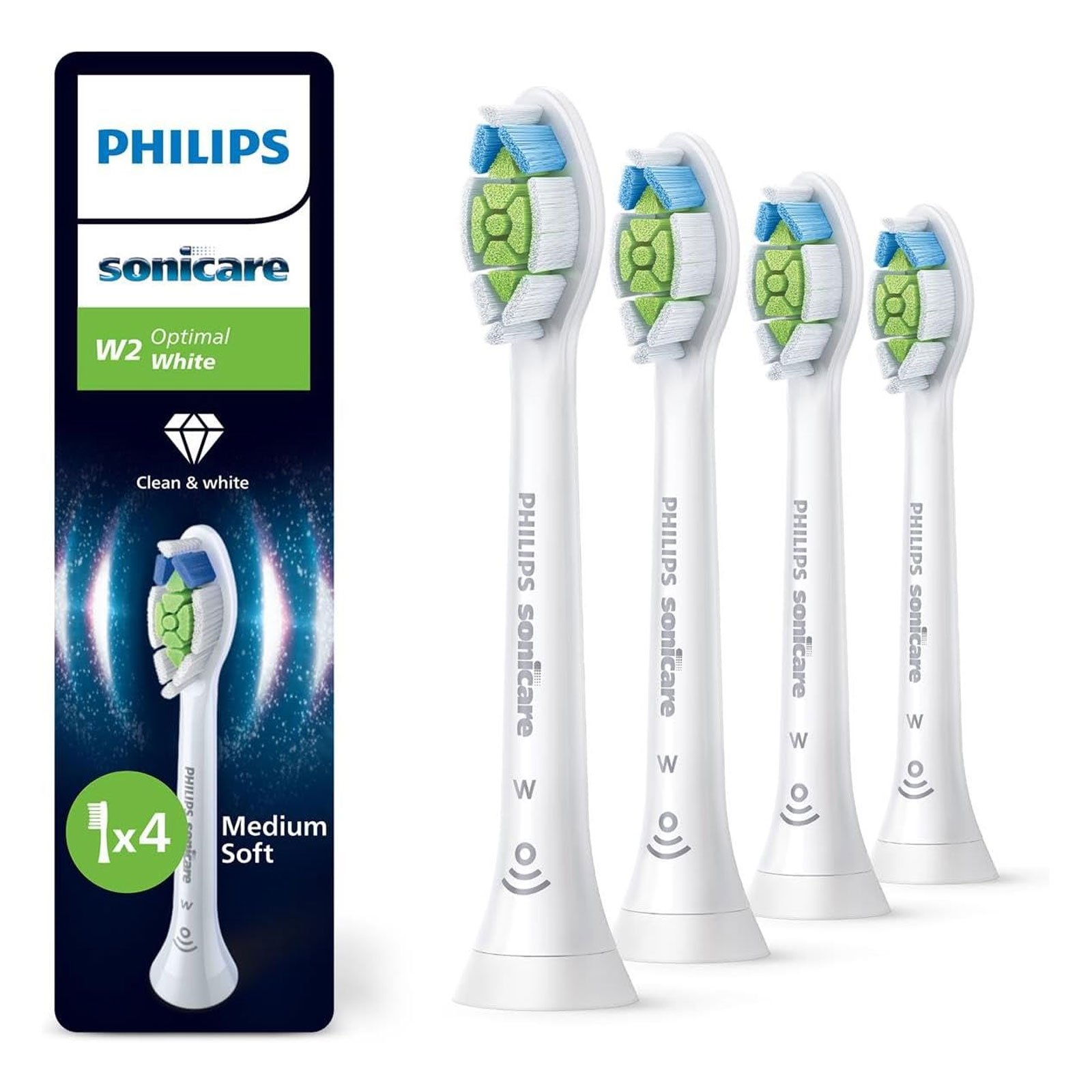 Philips HX6064/87 Sonicare W2 Optimal White, Original Ersatzbürstenköpfe