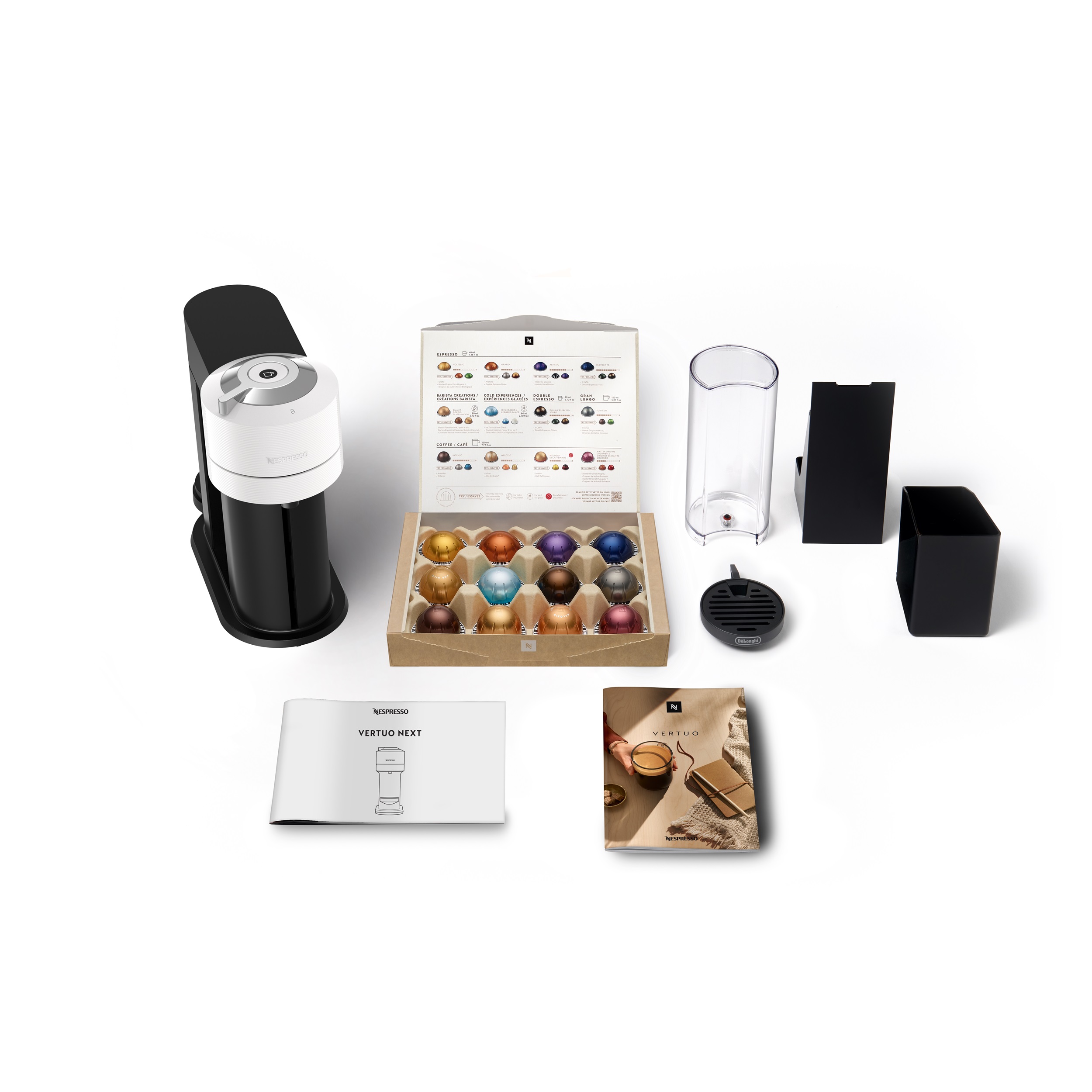 Delonghi Nespresso-Kapselmaschine Vertuo Next inkl. Aeroccino 3 + 50 NESPRESSO Vertuo Kapseln