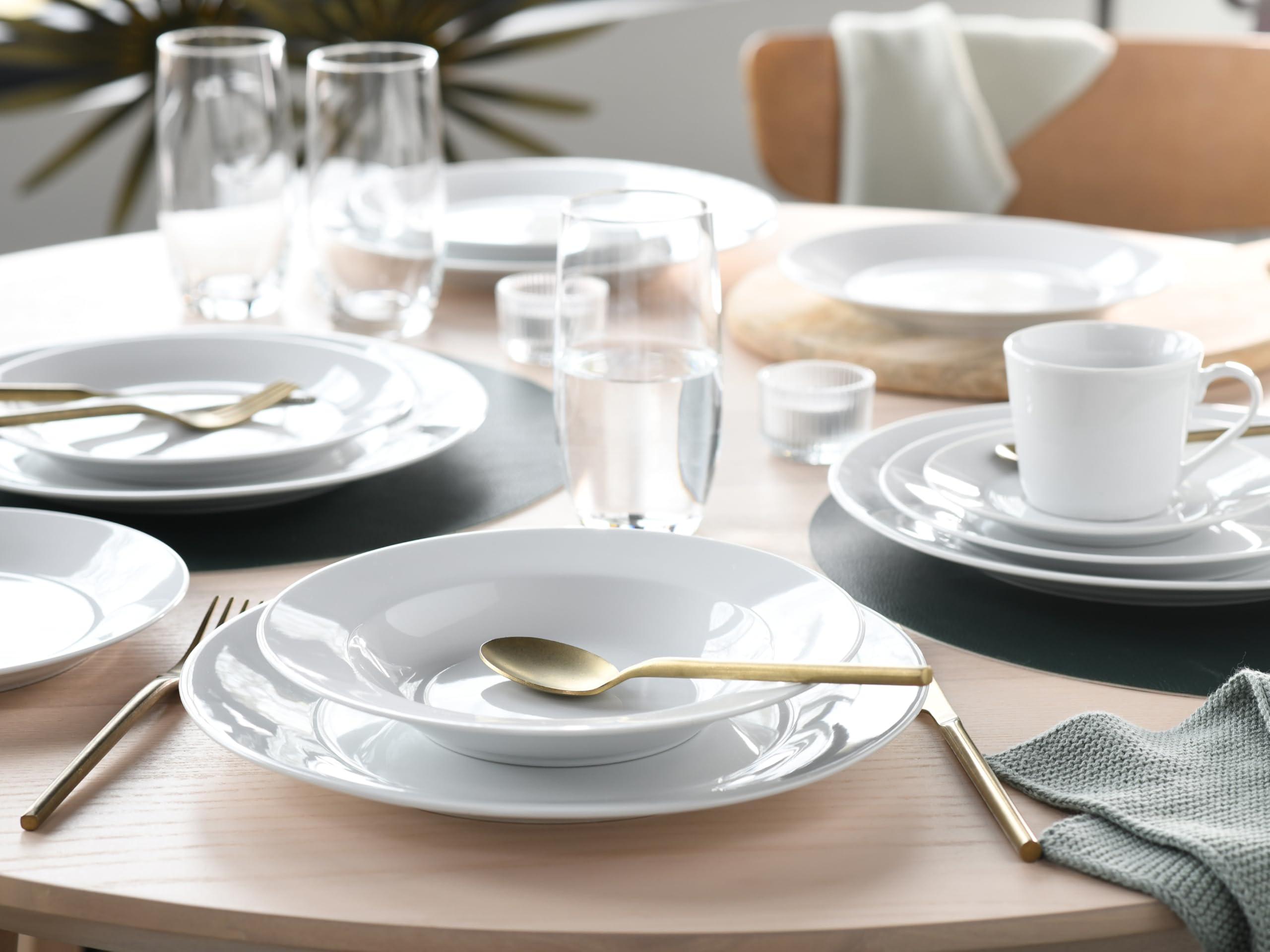 CreaTable 24533 Base Weiss 30-tlg 6 Personen Kombiservice Porzellan