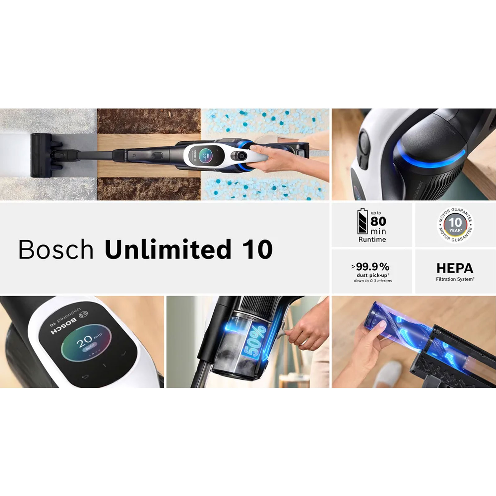 Bosch BTS1042WAC Unlimited 10 Akku-Staubsauger 