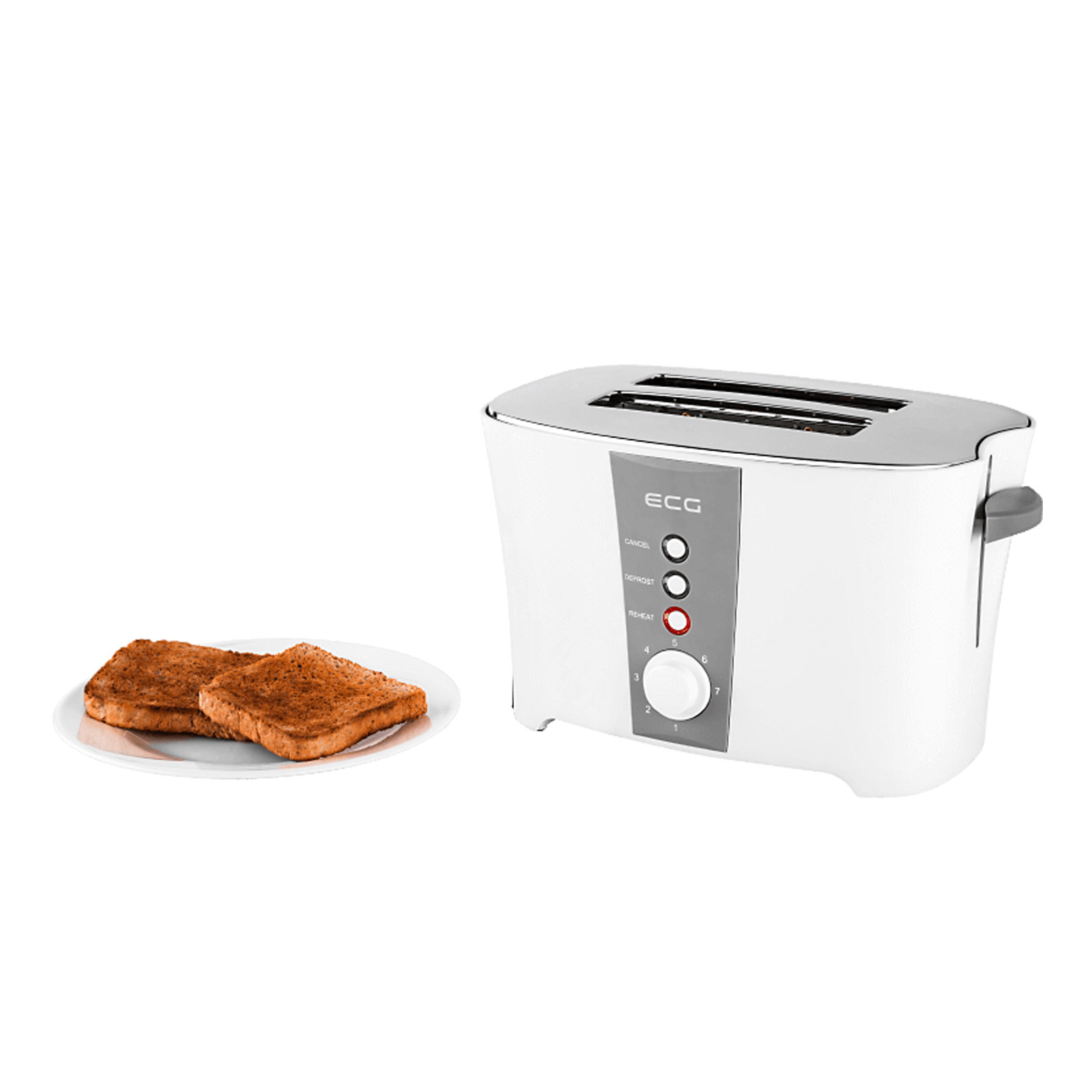 ECG ST 818 Toaster weiß / grau