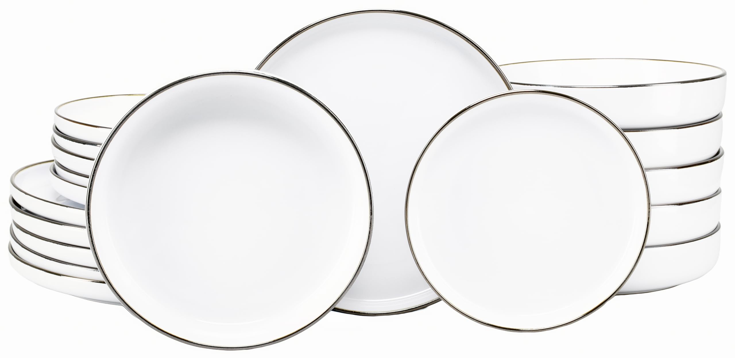 CreaTable 24797 Teller Set Serie Nordic Festive Weiss 18-tlg. 6 Personen