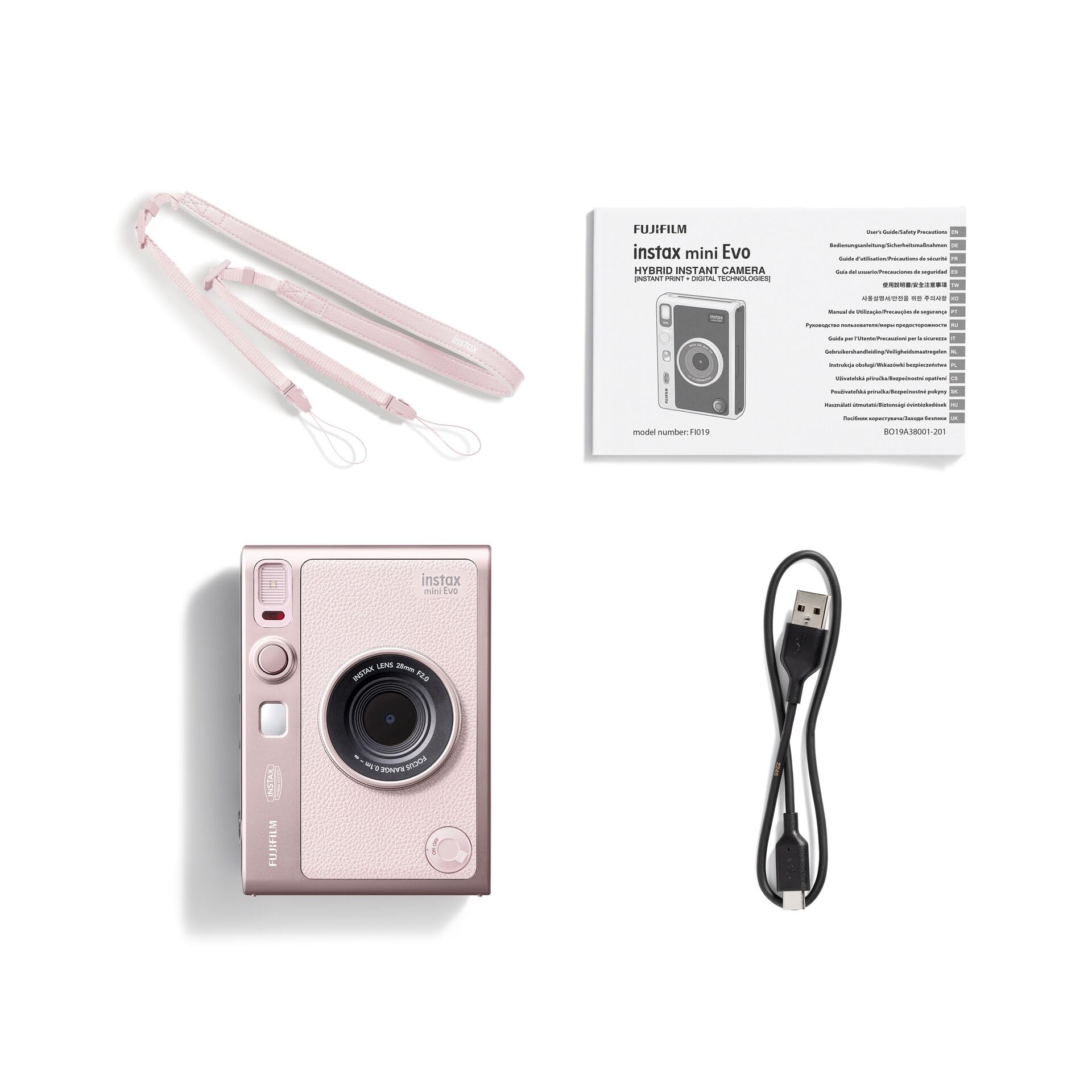 instax mini EVO™ Gentle Rose Sofortbildkamera