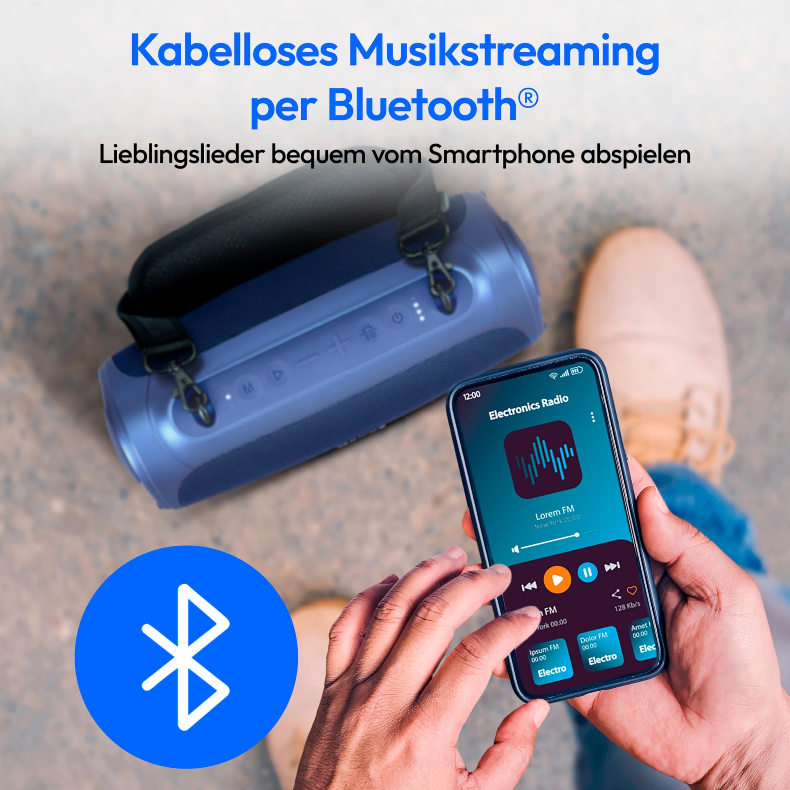 MEDION P61746 tragbarer Bluetooth Lautsprecher