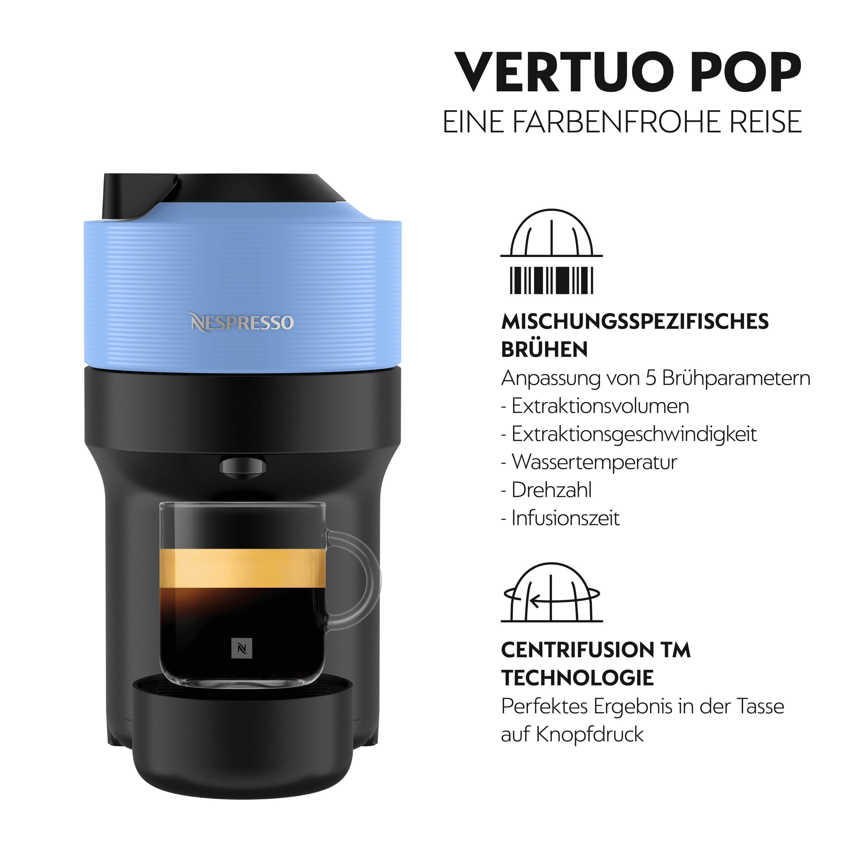 De'Longhi ENV90.A Nespresso Vertuo Pop schwarz/blau