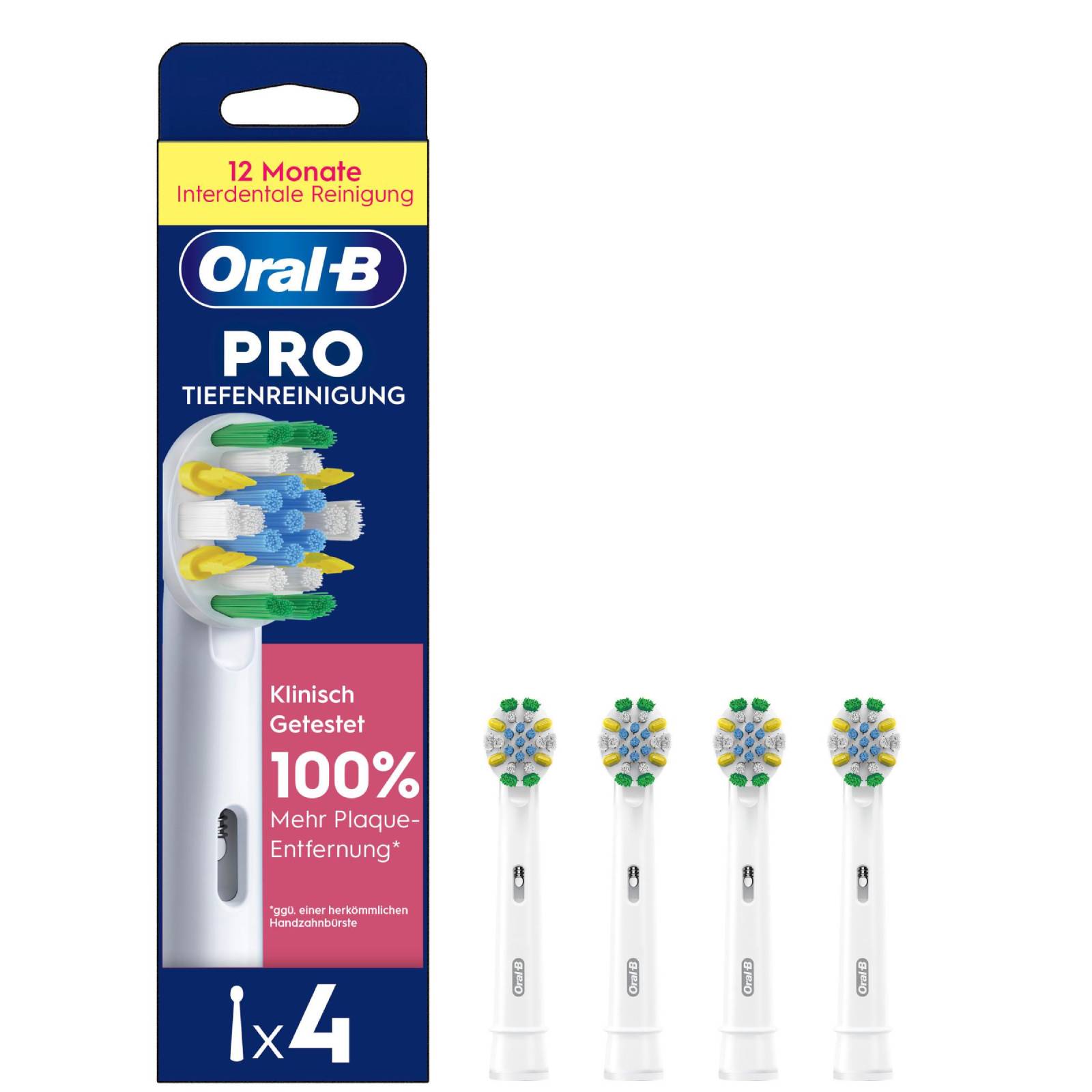 Oral-B Pro Tiefenreinigung 4 Stück Aufsteckbürsten