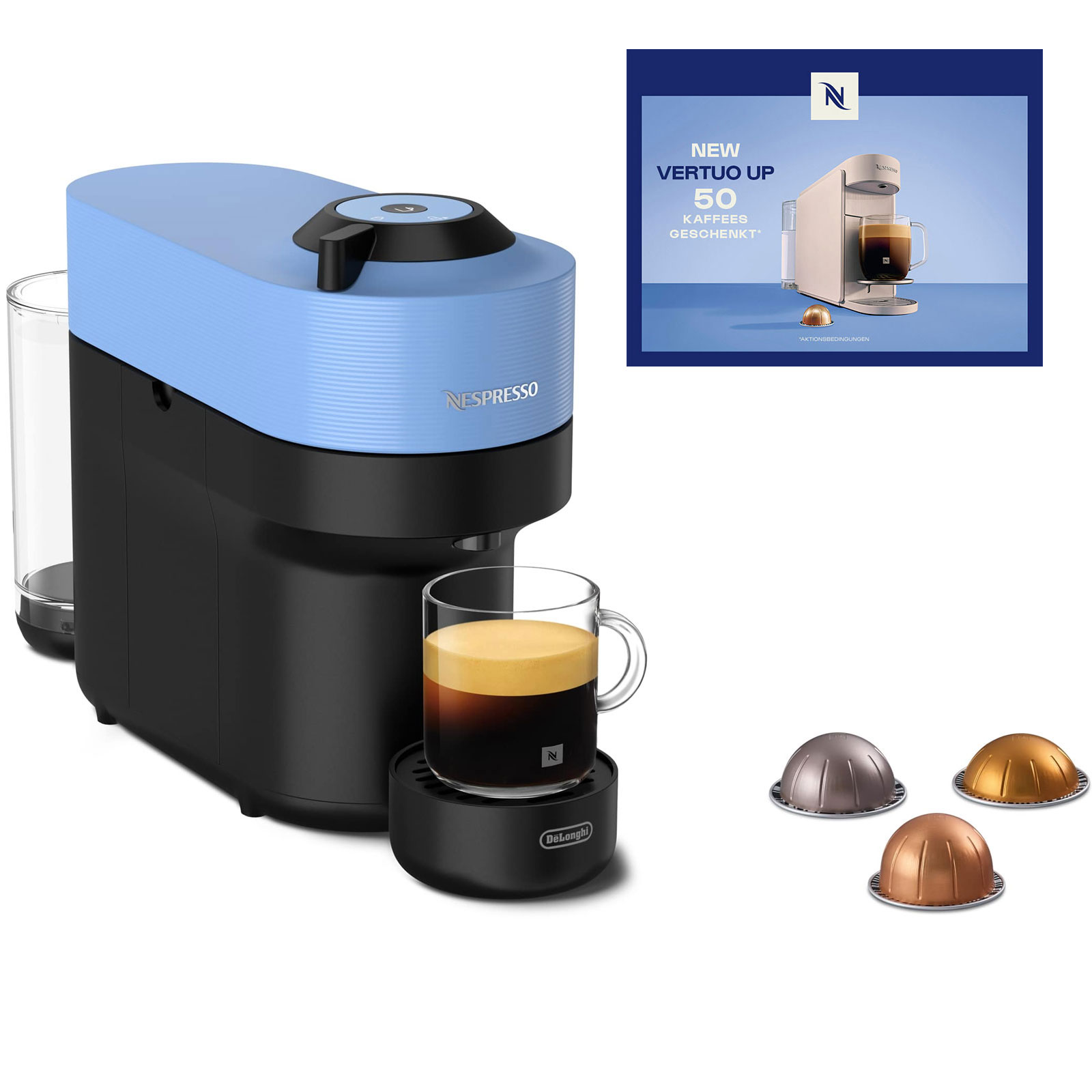 De'Longhi ENV90.A Nespresso Vertuo Pop schwarz/blau