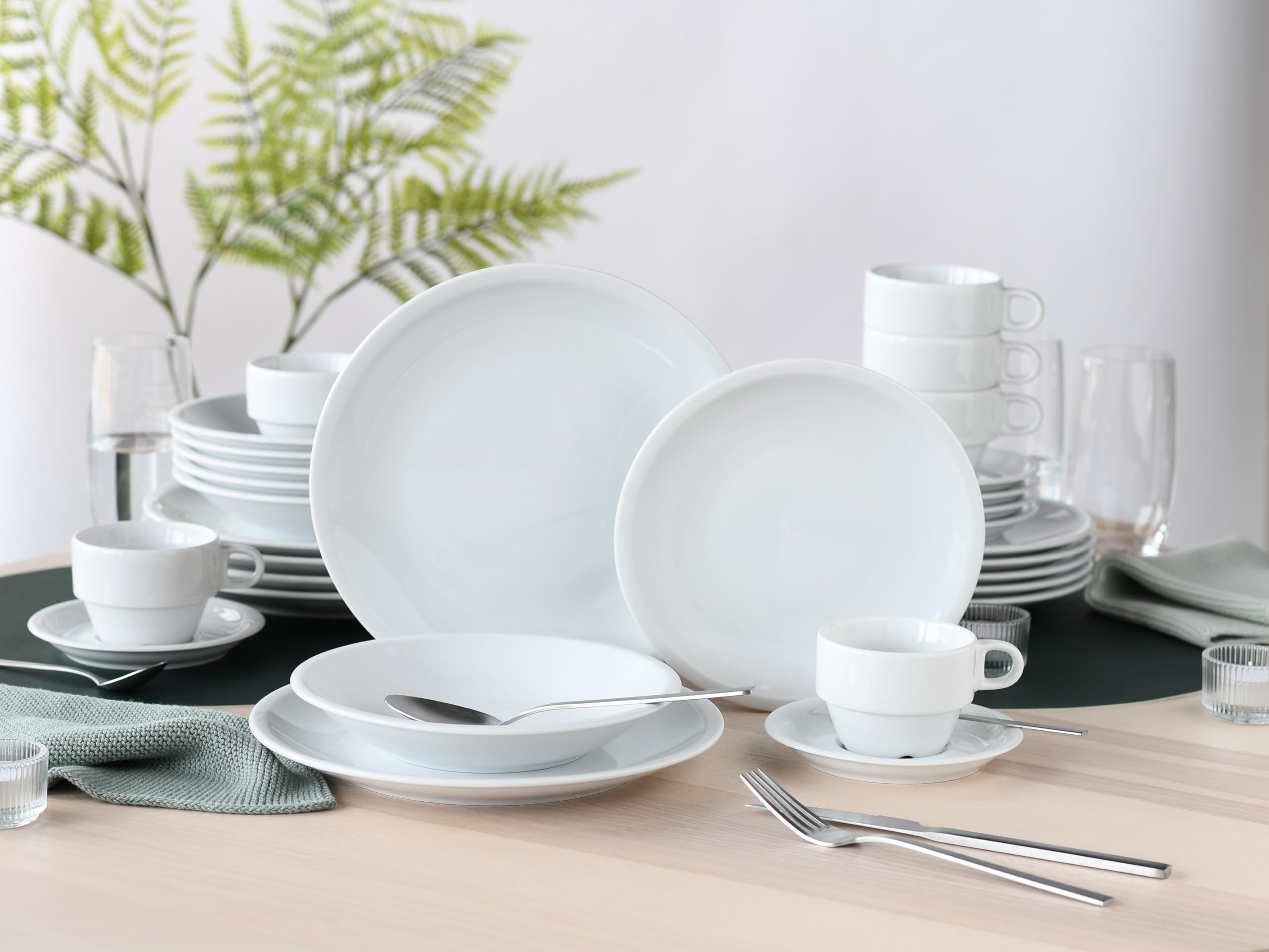 CreaTable, 24648, Serie Milano, 30-teiliges Geschirrset für 6 Personen
