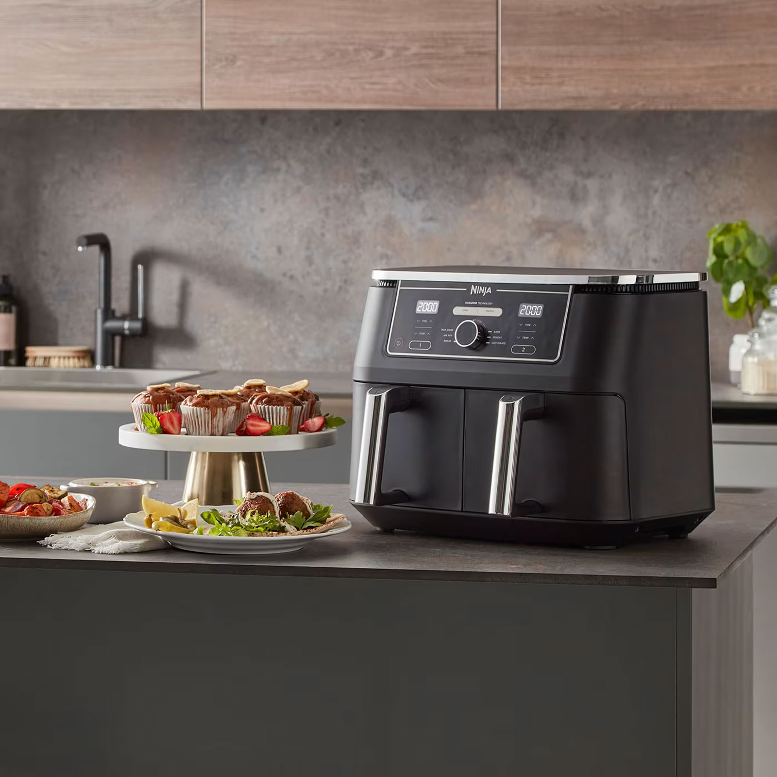 Ninja AF400EU Foodi MAX Dual Zone Heißluftfritteuse