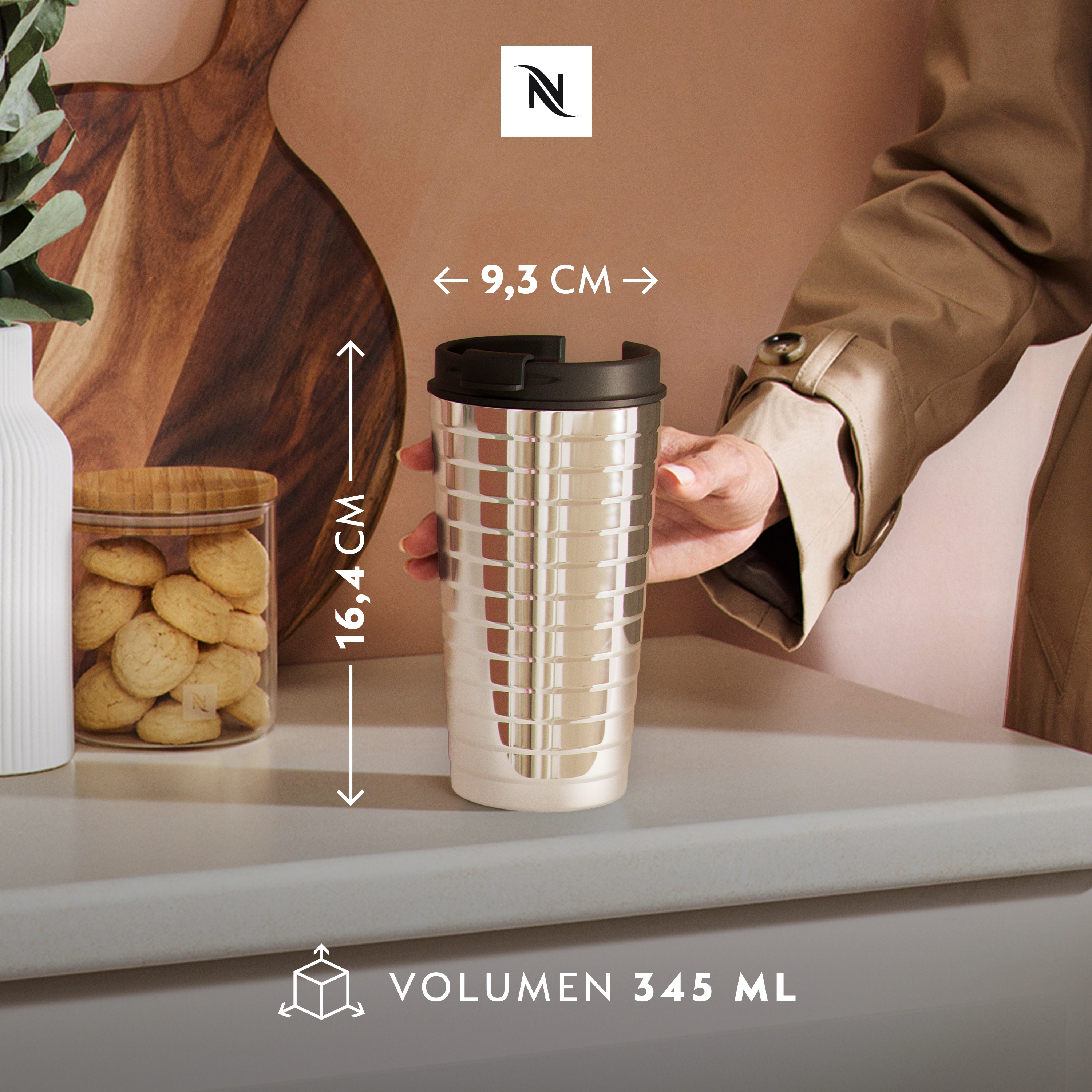 Nespresso DeLonghi  Vertuo Up ENV200.W inkl. Travel Mug