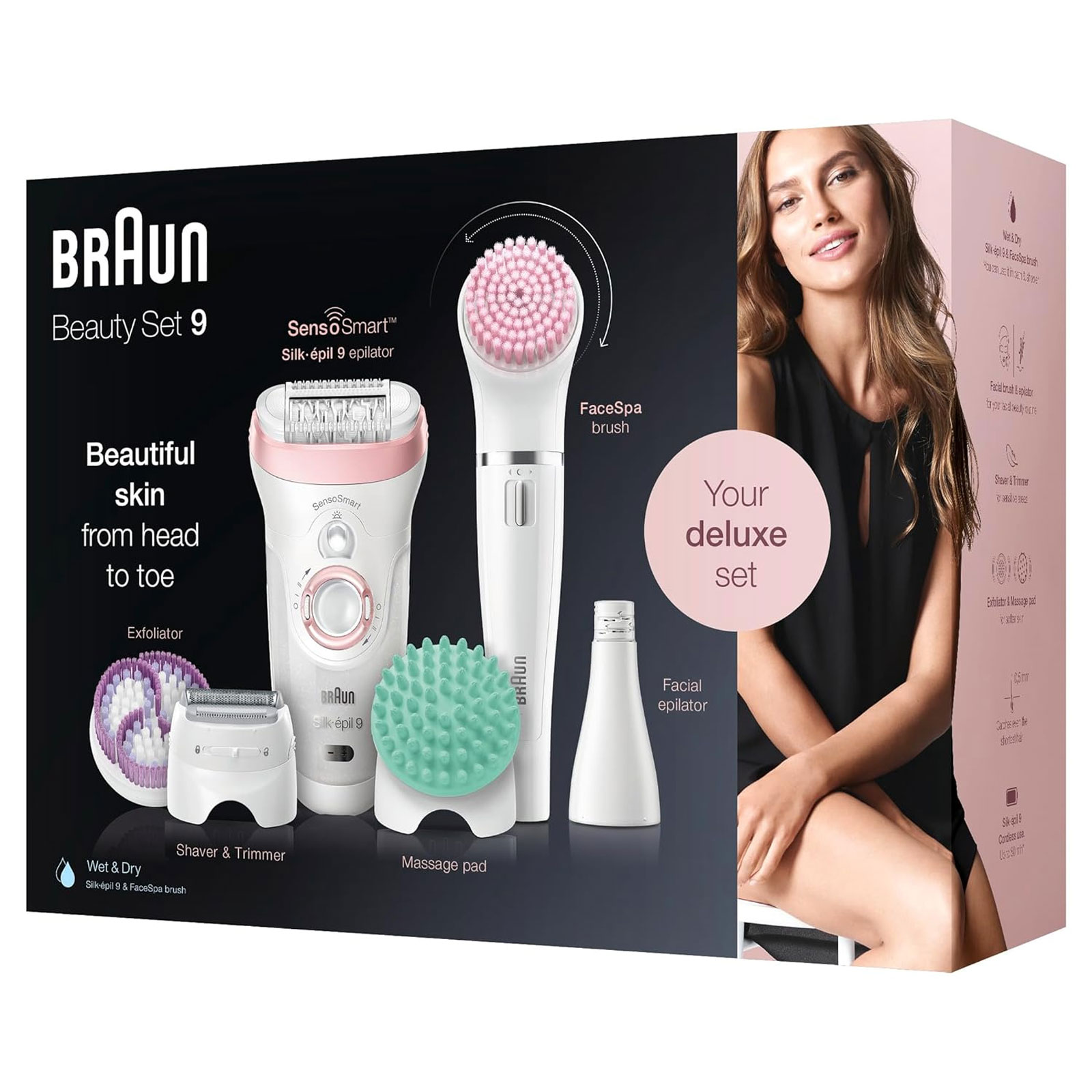 Braun Epilierer Silk-épil Beauty-Set 9 9-985 Deluxe