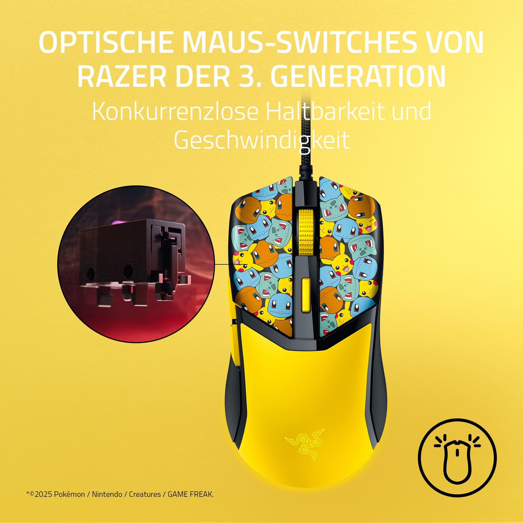 Razer Cobra Pokémon Edition - Leichte kabelgebundene Gaming-Maus