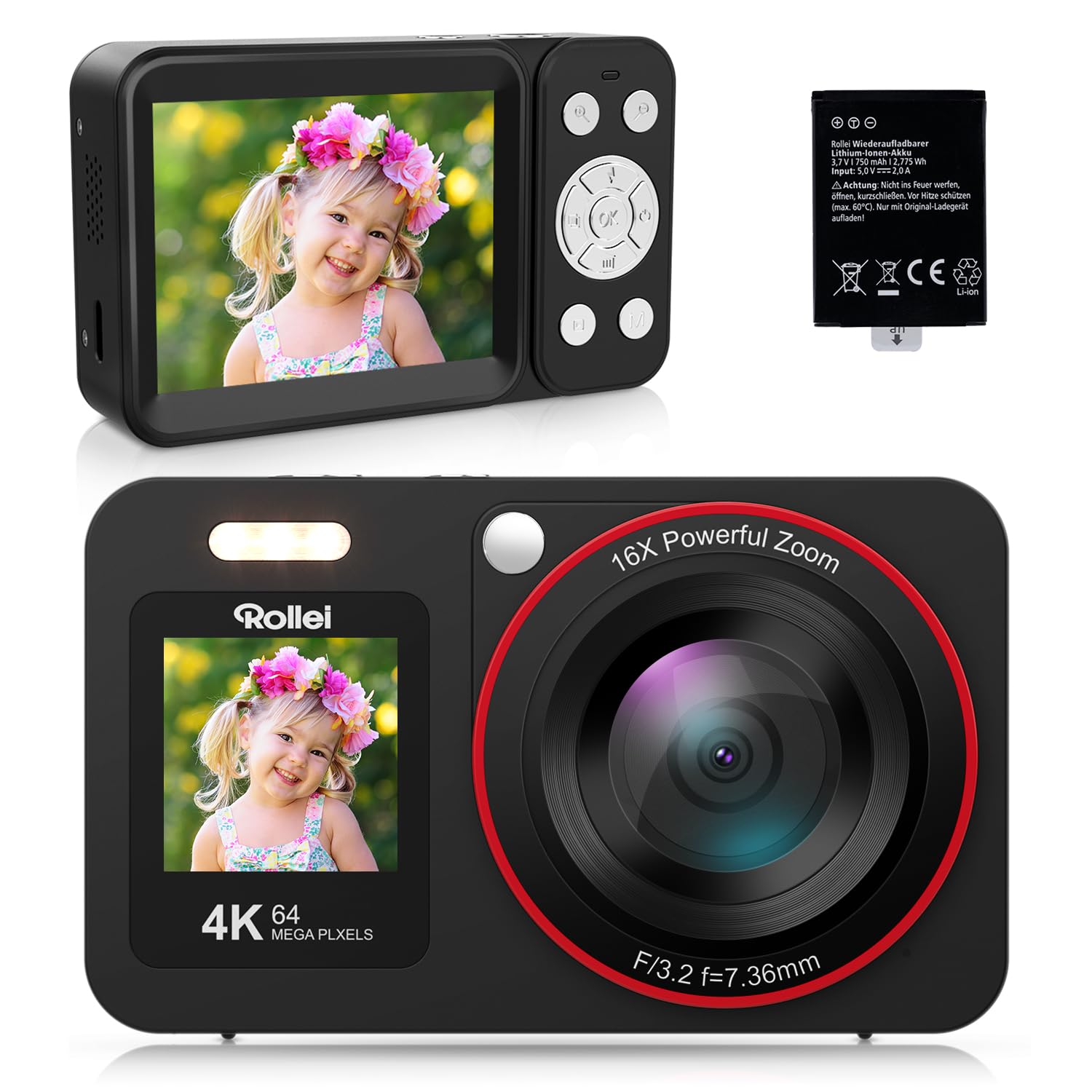 Rollei Compactline 64 Dual Screen Digitalkamera