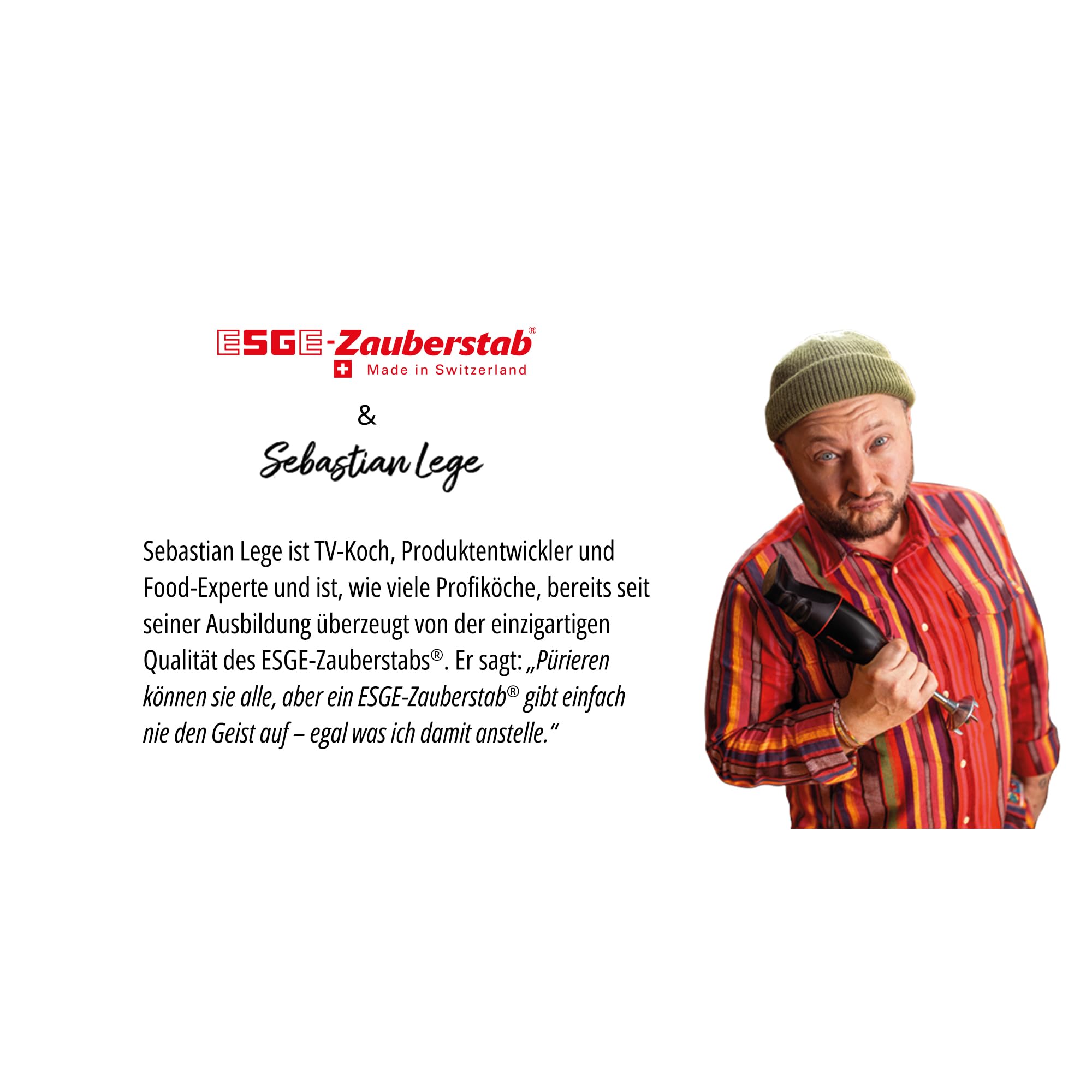 ESGE-Zauberstab 91012 Design Edition Marmor-Schwarz – Stabmixer
