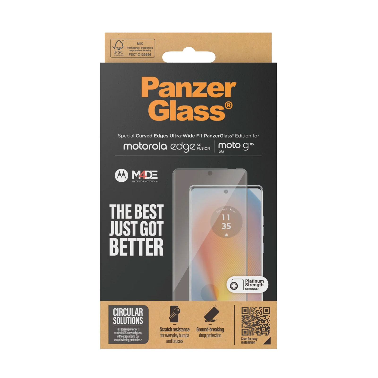 PanzerGlass Screen Protector Motorola moto g34 5G | Ultra-Wide Fit