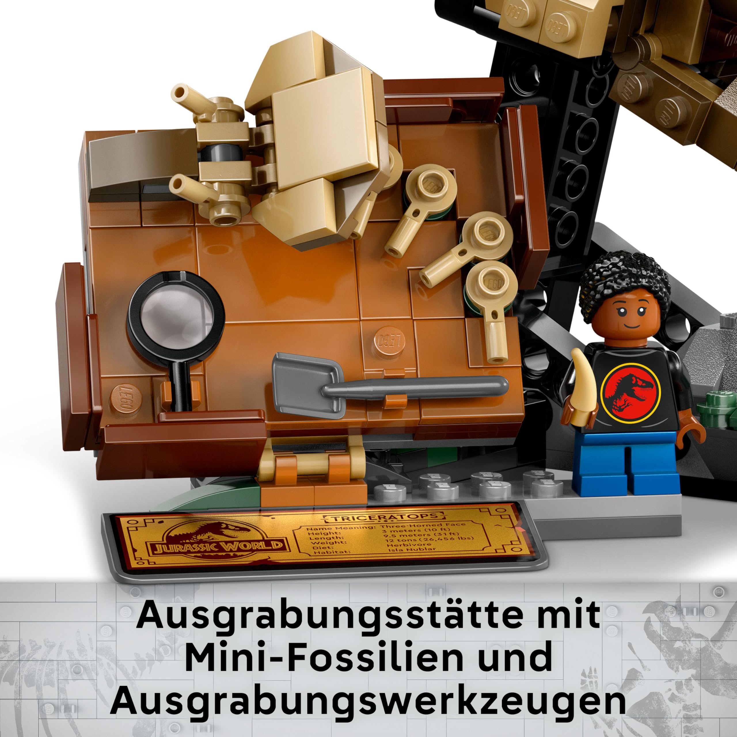 LEGO Jurassic World Dinosaurier-Fossilien: Triceratops-Schädel Modell 76969