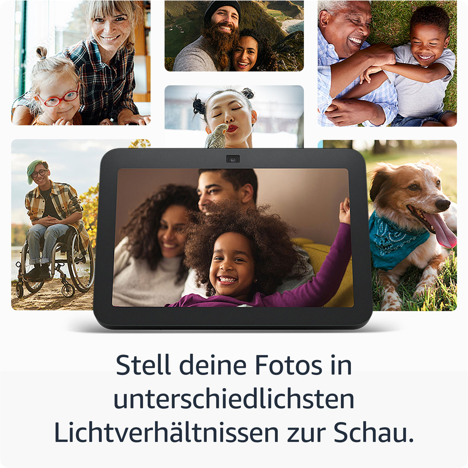 Amazon Echo Show 8 (3. Genaration) weiß (Smarter HD-Touchscreen, 3D-Audio, Smart-Home-Hub, Alexa)