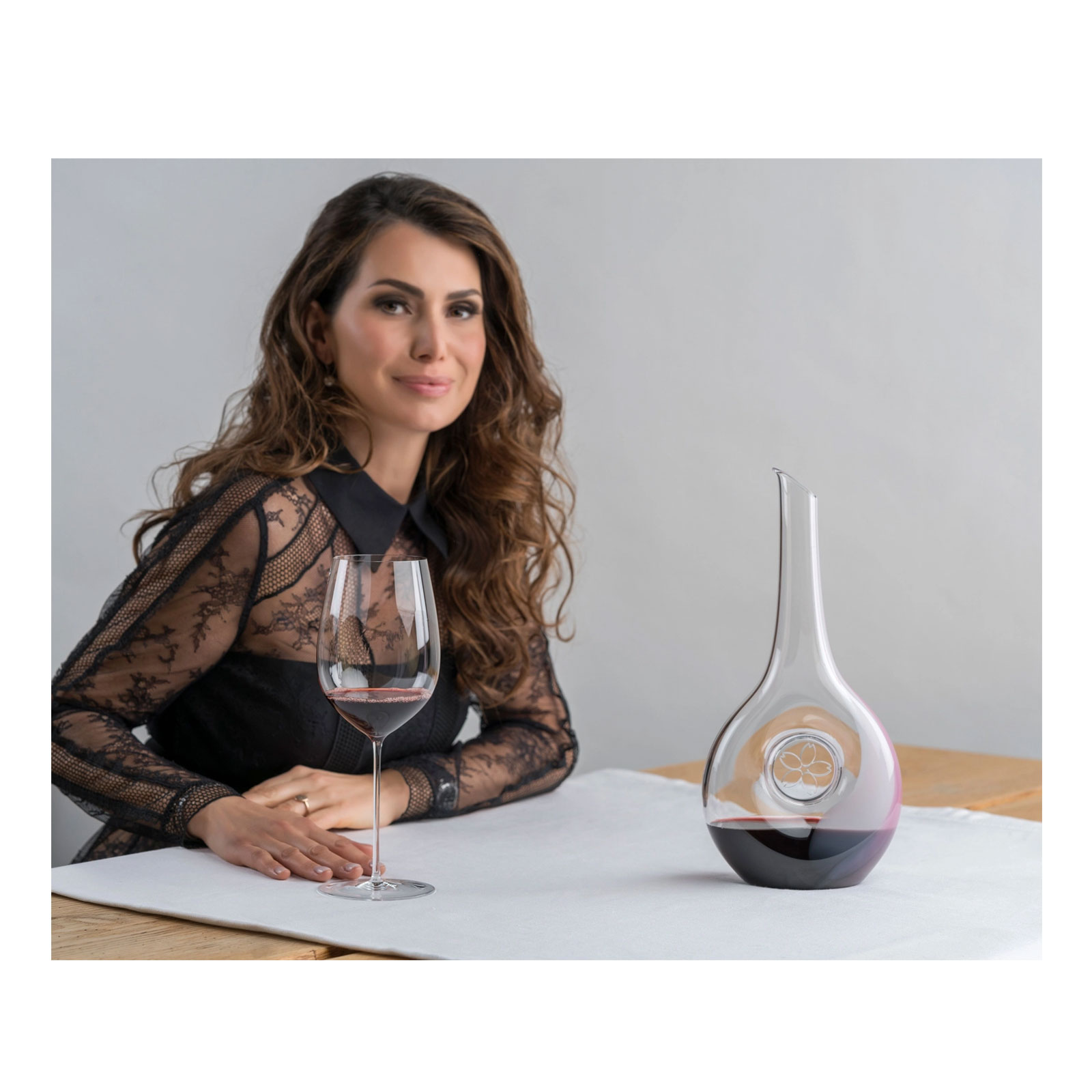 Riedel Dekanter Sakura 2021/55 inkl Glas Reinigungskugeln Glasreinigungstuch