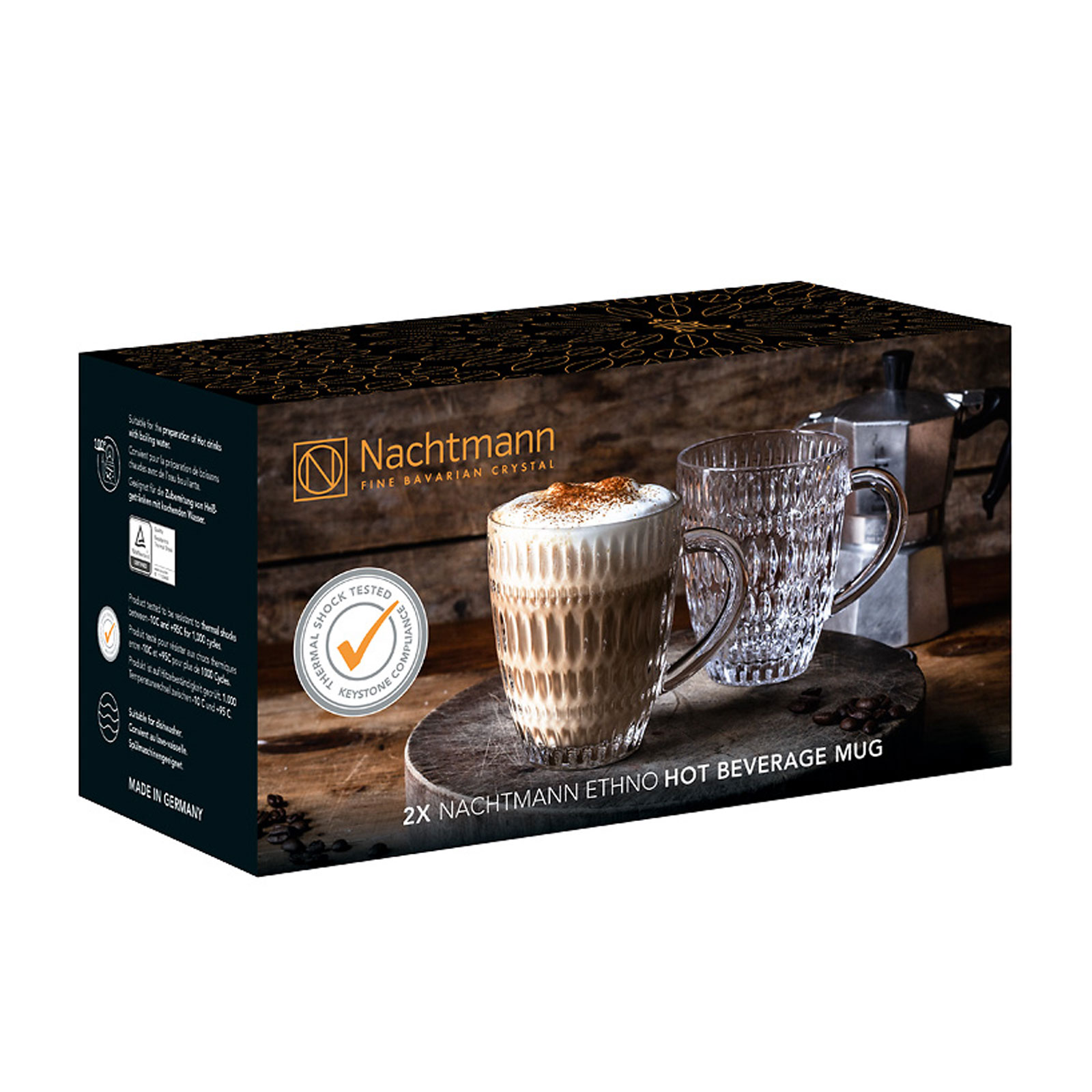 Nachtmann Ethno Becher für Heißgetränke, Teebecher, 2er-Set