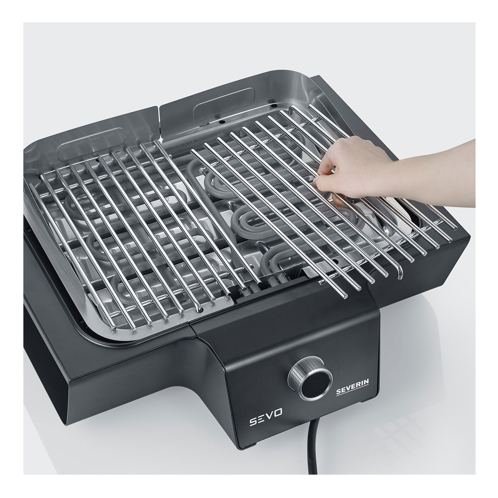 Severin PG 8107 Sevo GTS Standgrill schwarz / silber
