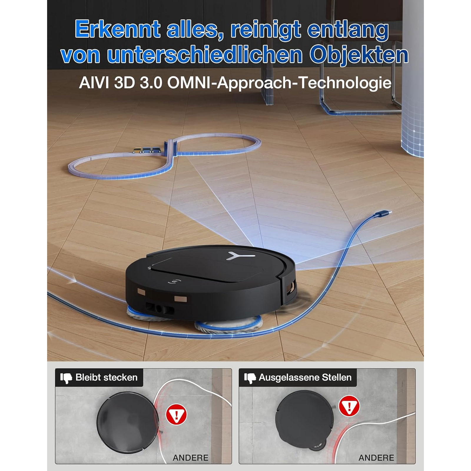 ECOVACS DEEBOT T50 OMNI BLACK EU Saugroboter