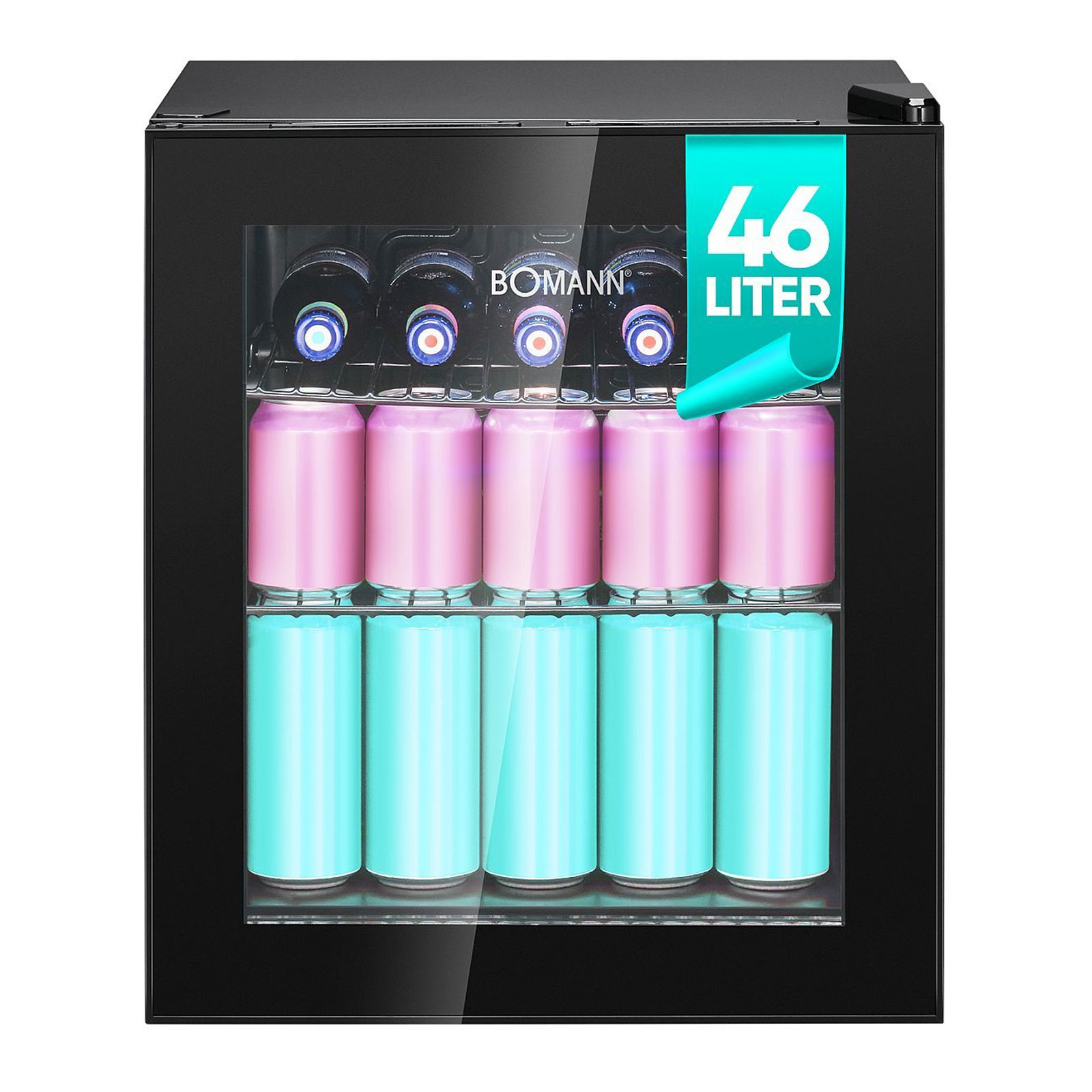 Bomann KSG 7291 Glastür-Kühlschrank