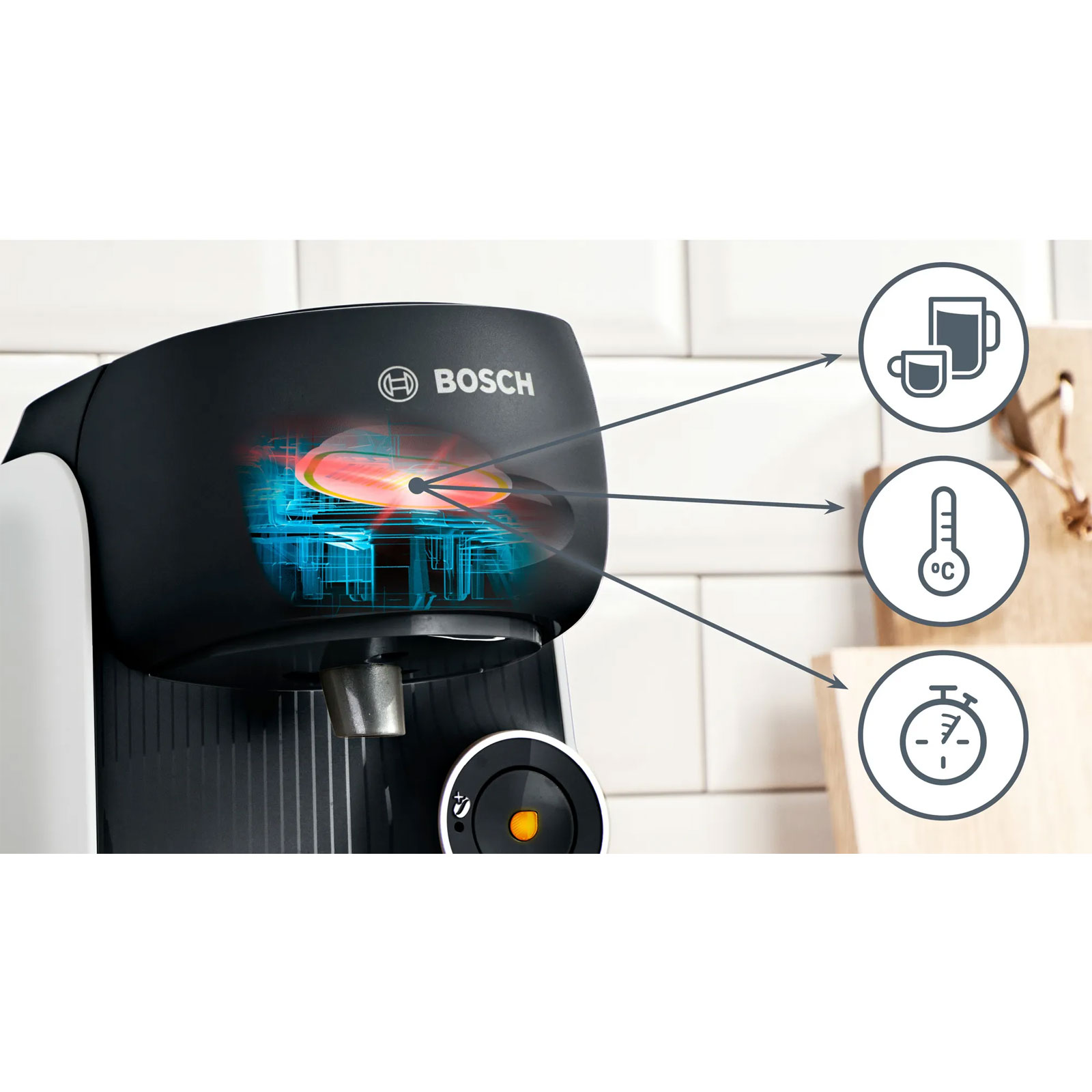 Bosch TAS164E Kapselmaschine IntensityBoost, 0,7 l Intellibrew 