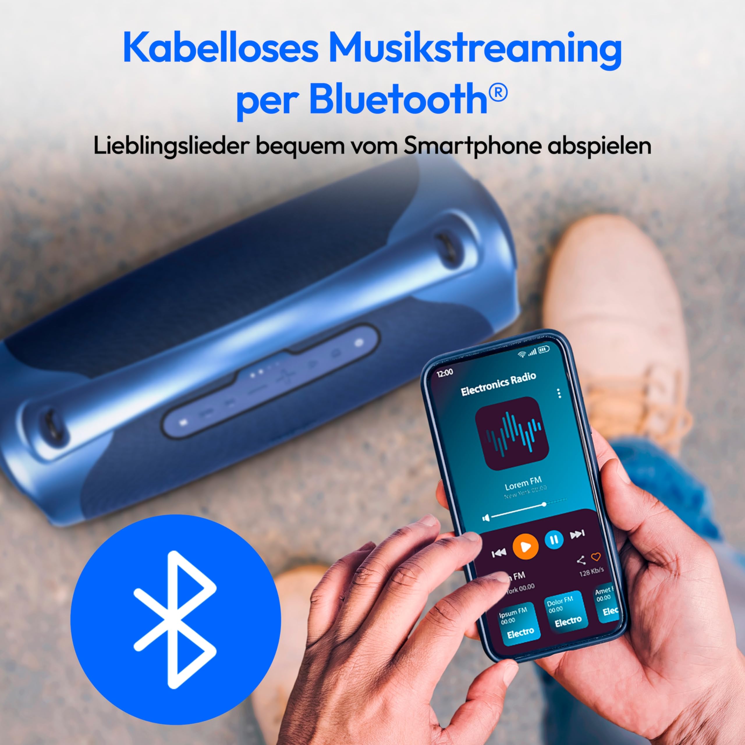 MEDION P61768 tragbarer Bluetooth Lautsprecher
