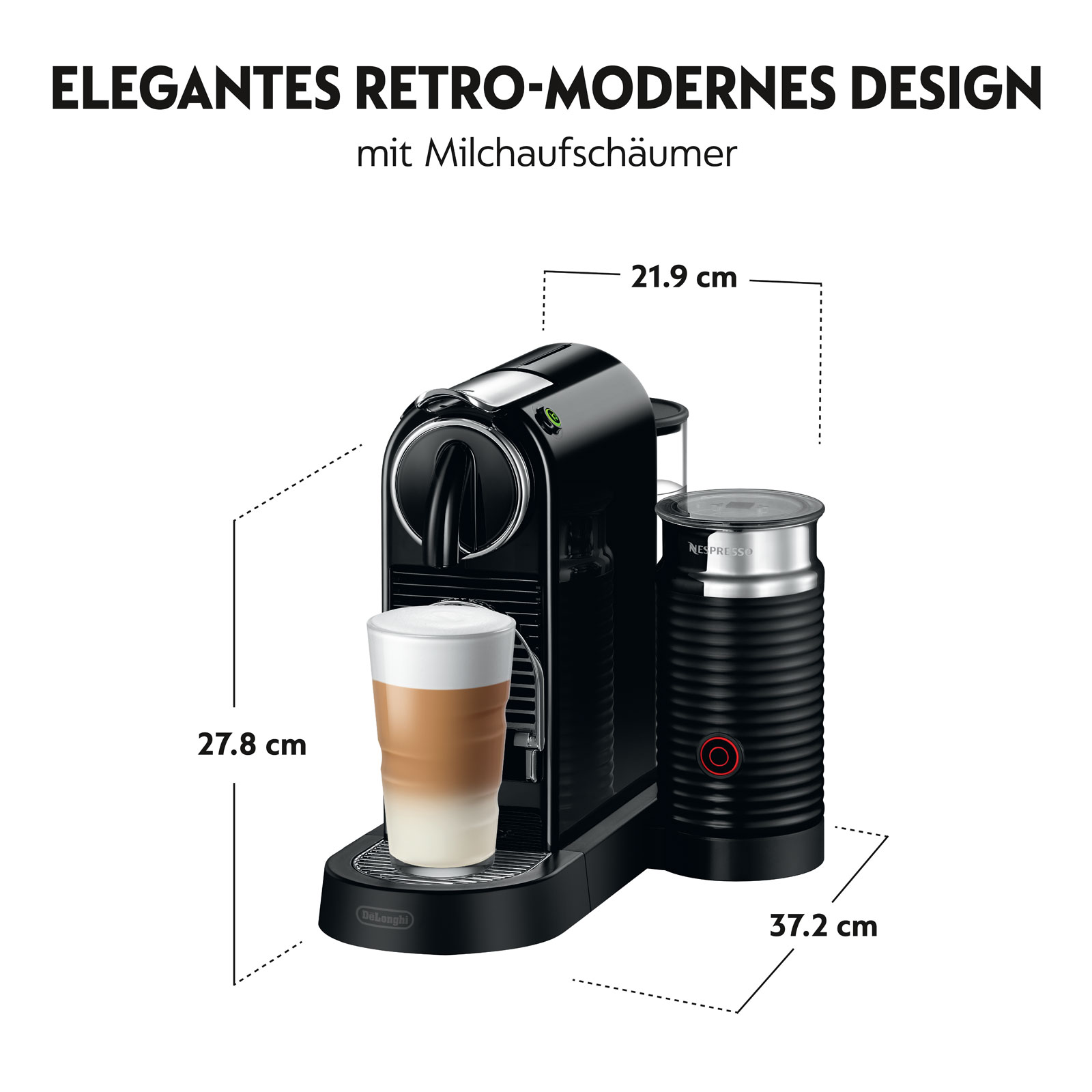 DE'LONGHI EN 267.BAE Nespressoautomat Citiz & Milk schwarz