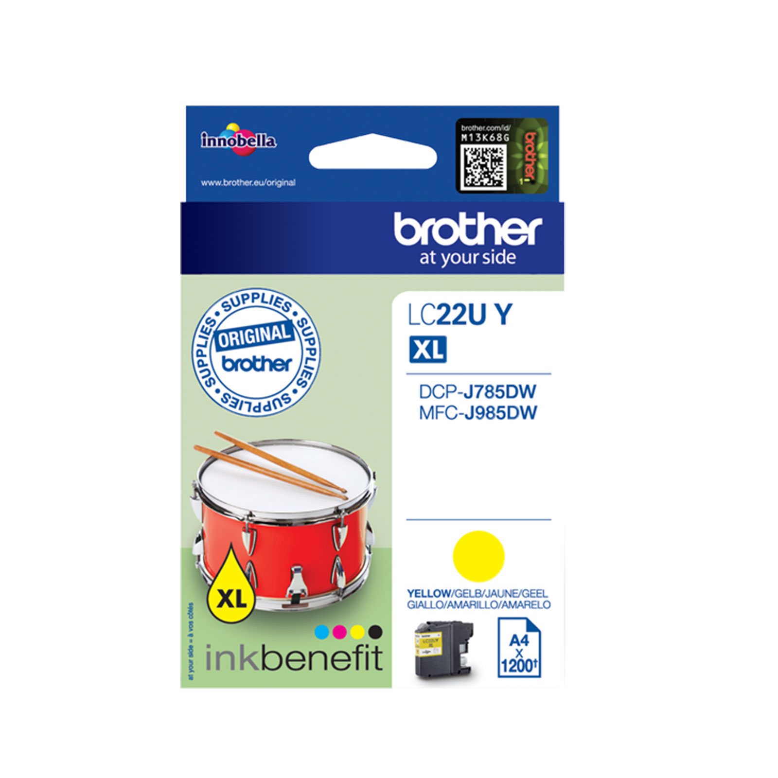 Brother LC22UY Tinte für MFCJ985DW Yellow