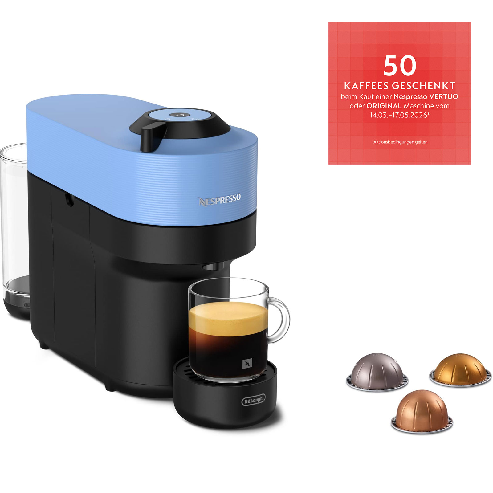 De'Longhi ENV90.A Nespresso Vertuo Pop schwarz/blau