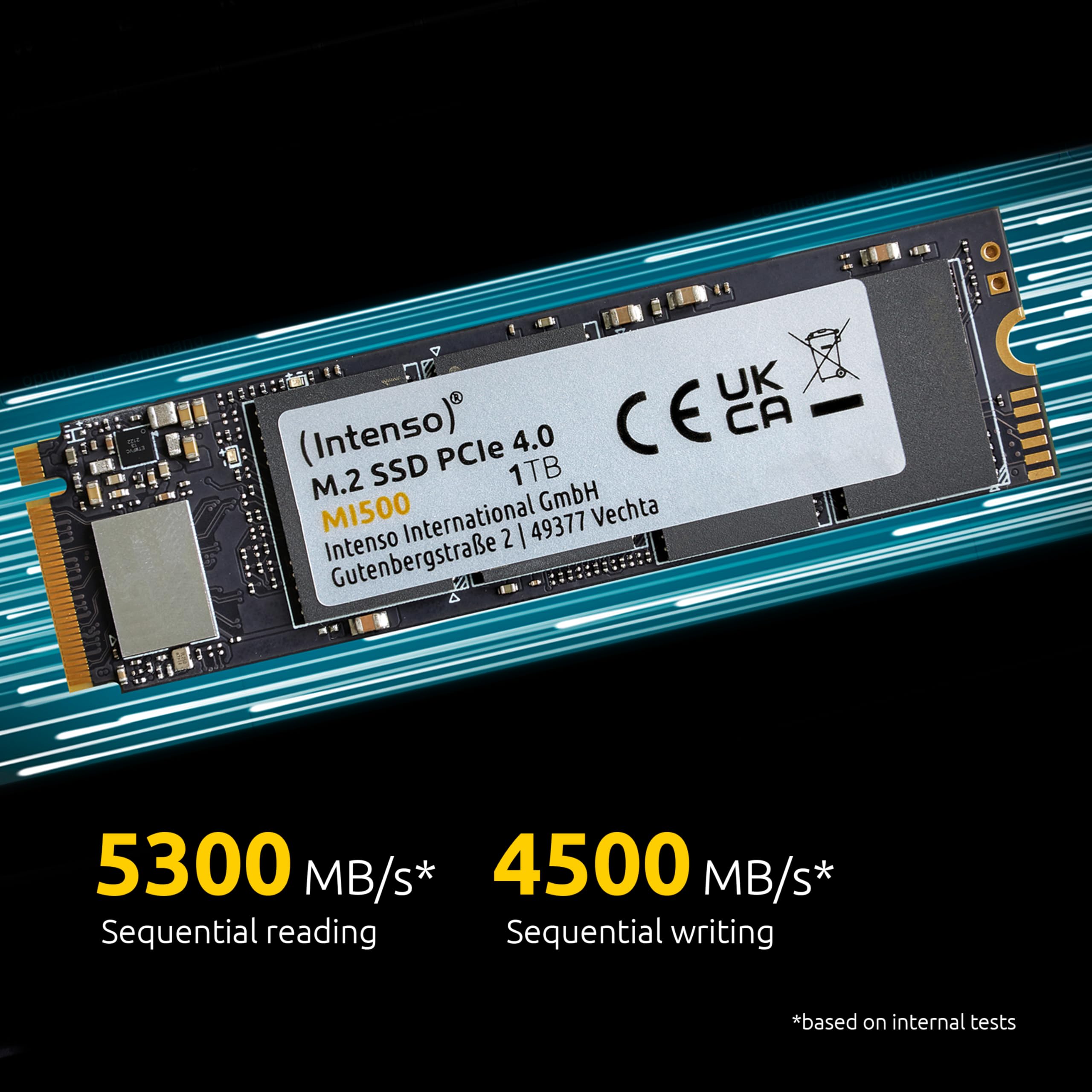 Intenso MI500 1 TB NVMe SSD, M.2 Interne SSD