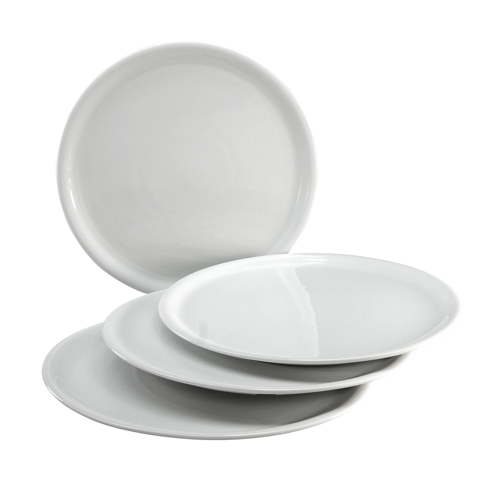 CreaTable, 17868, Serie EUROPA weiss, Pizzateller 30,5cm, 4 teilig